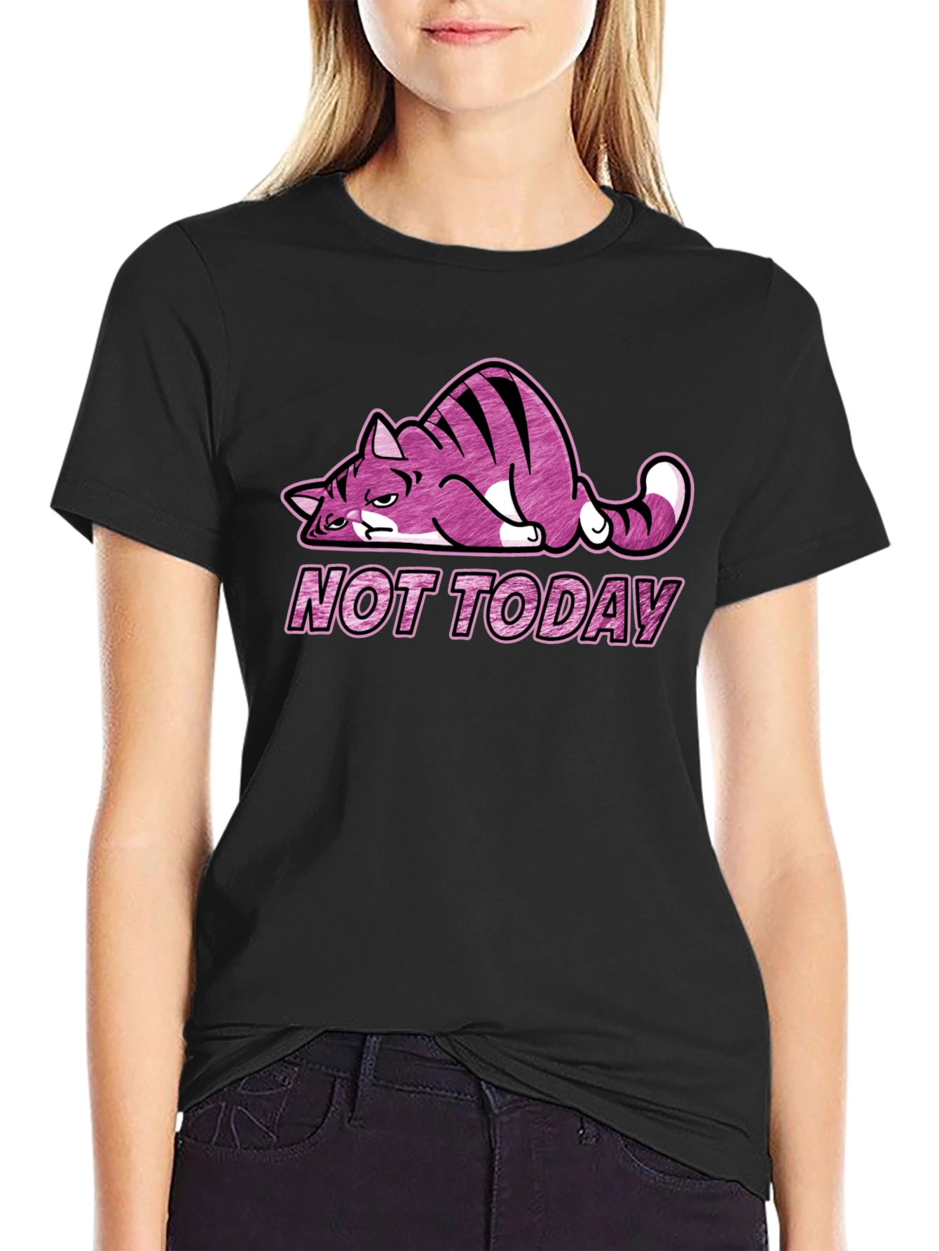 Not Today Cat Graphic Tee