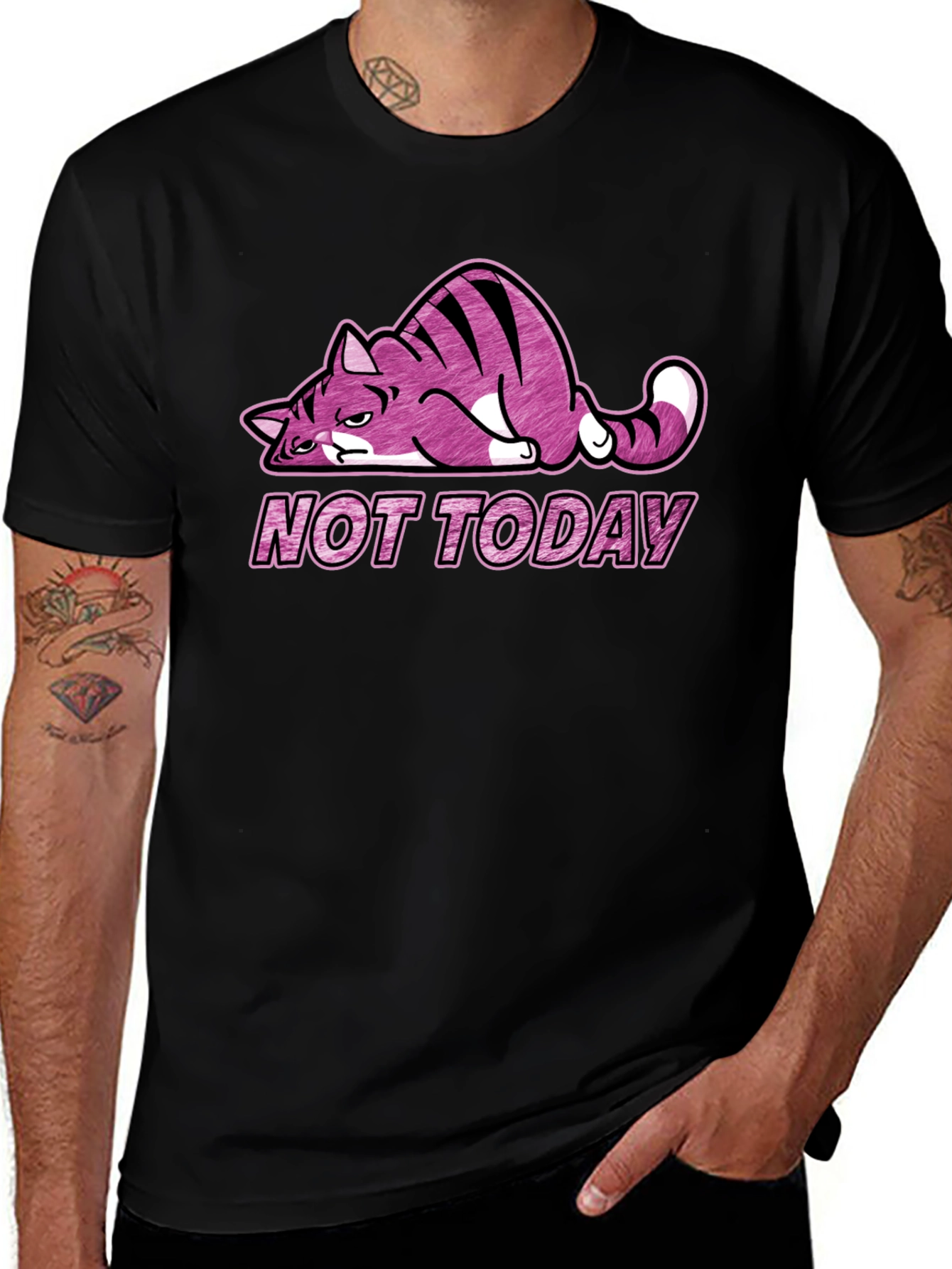 Not Today Cat Graphic Tee