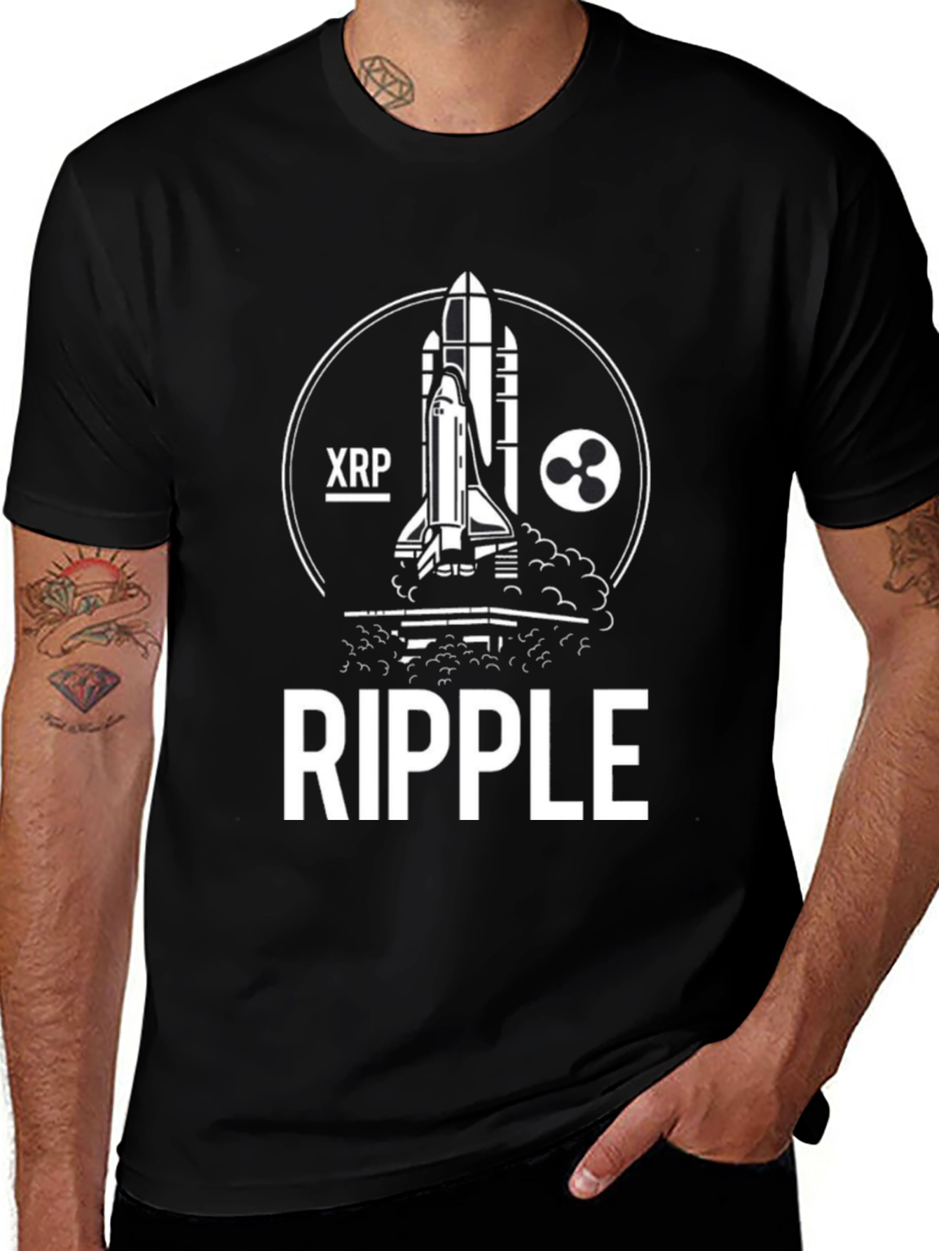 Ripple XRP Rocket T-Shirt - Crypto Moon