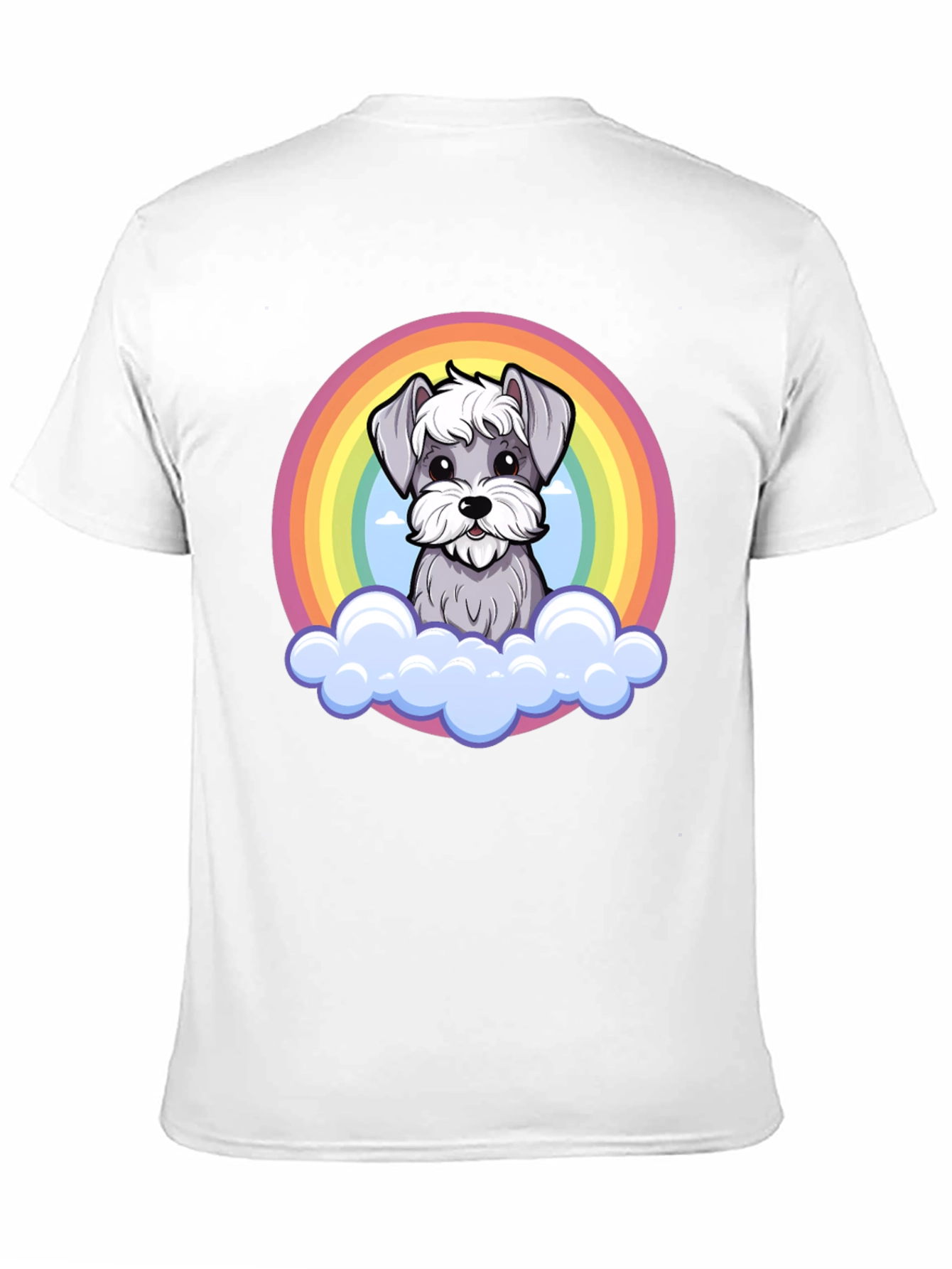 Rainbow Schnauzer T-Shirt: Cute Dog Graphic Tee