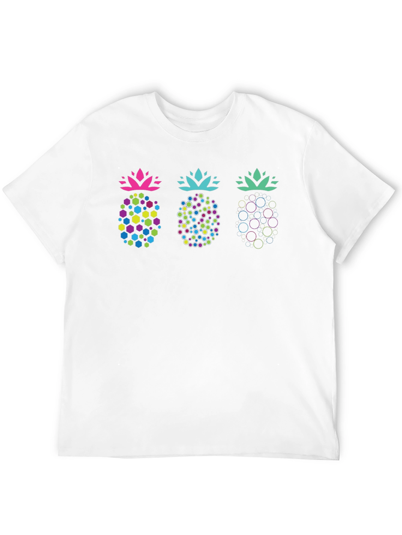 Trendy Geometric Pineapple T-Shirt