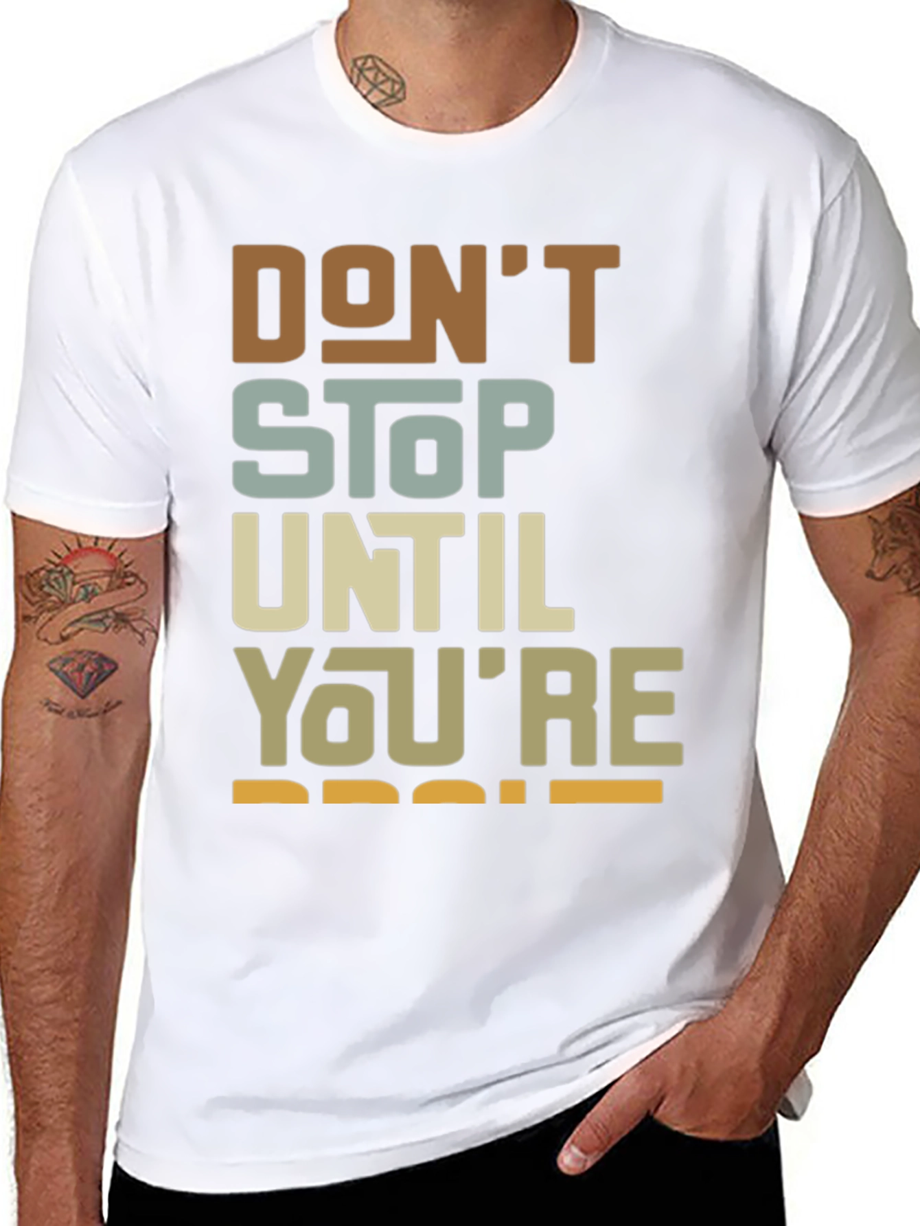 Motivational Dont Stop Graphic Tee