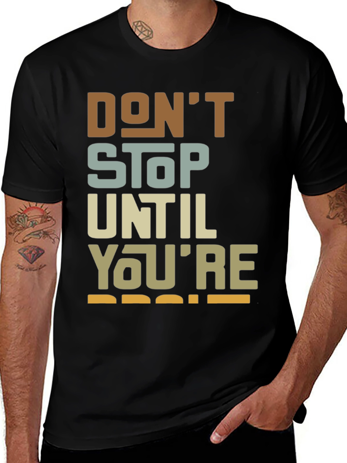 Motivational Dont Stop Graphic Tee