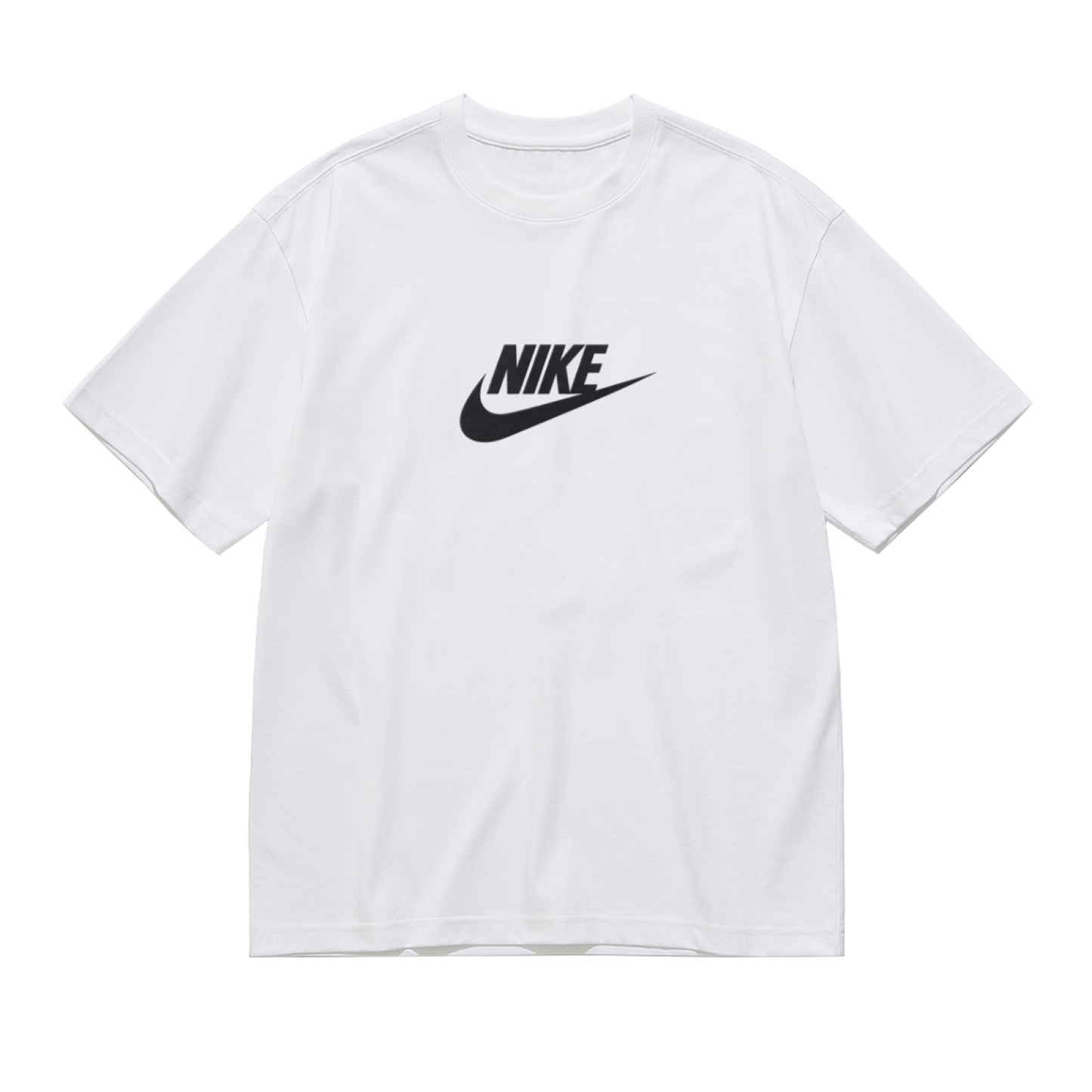 Plus Size Women Classic Nike Logo Street?Style Short Sleeve T?Shirt