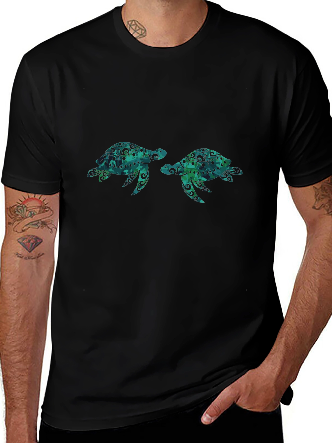 Turtle Graphic Tee - Cool Ocean Design