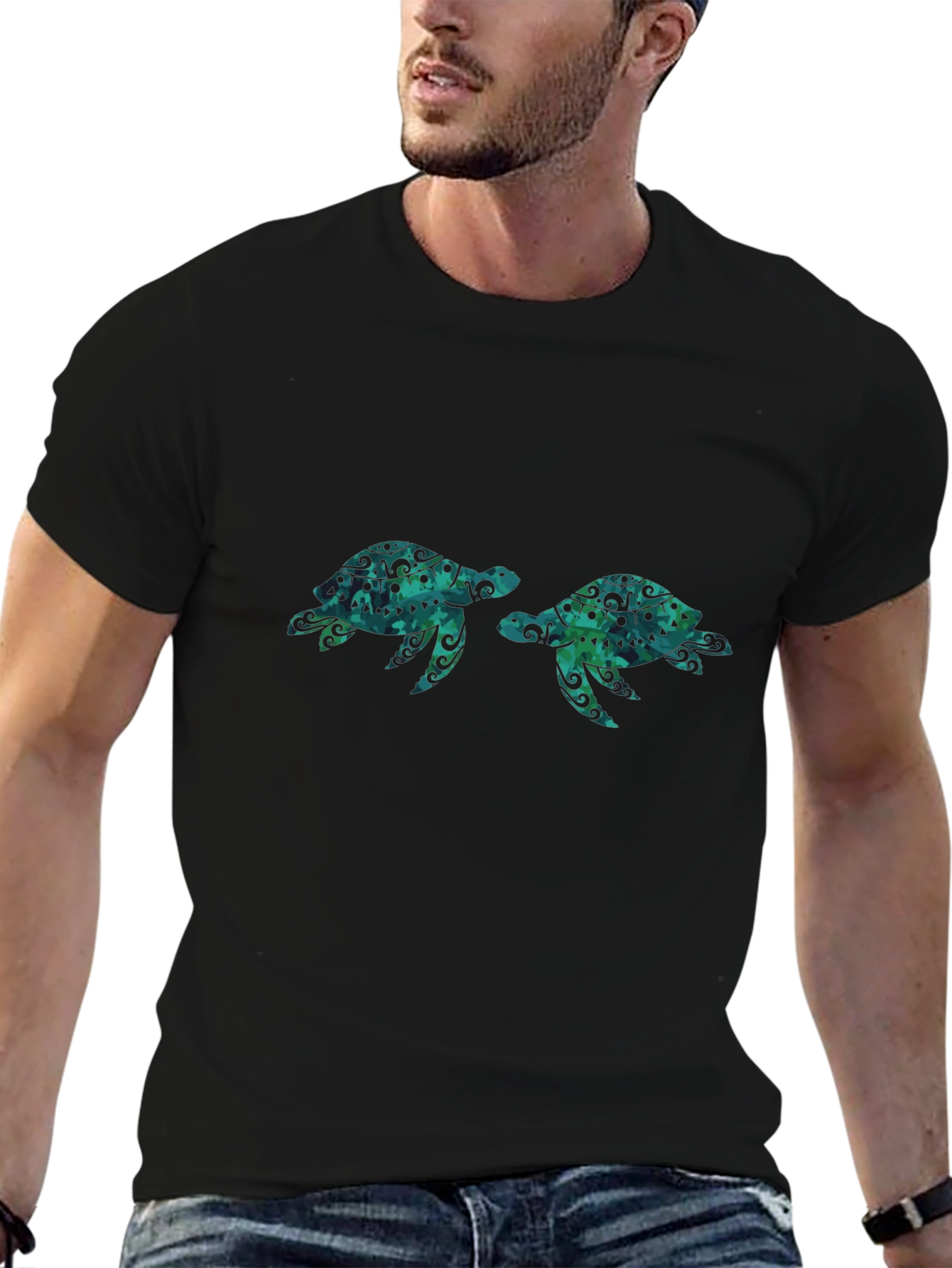 Turtle Graphic Tee - Cool Ocean Design