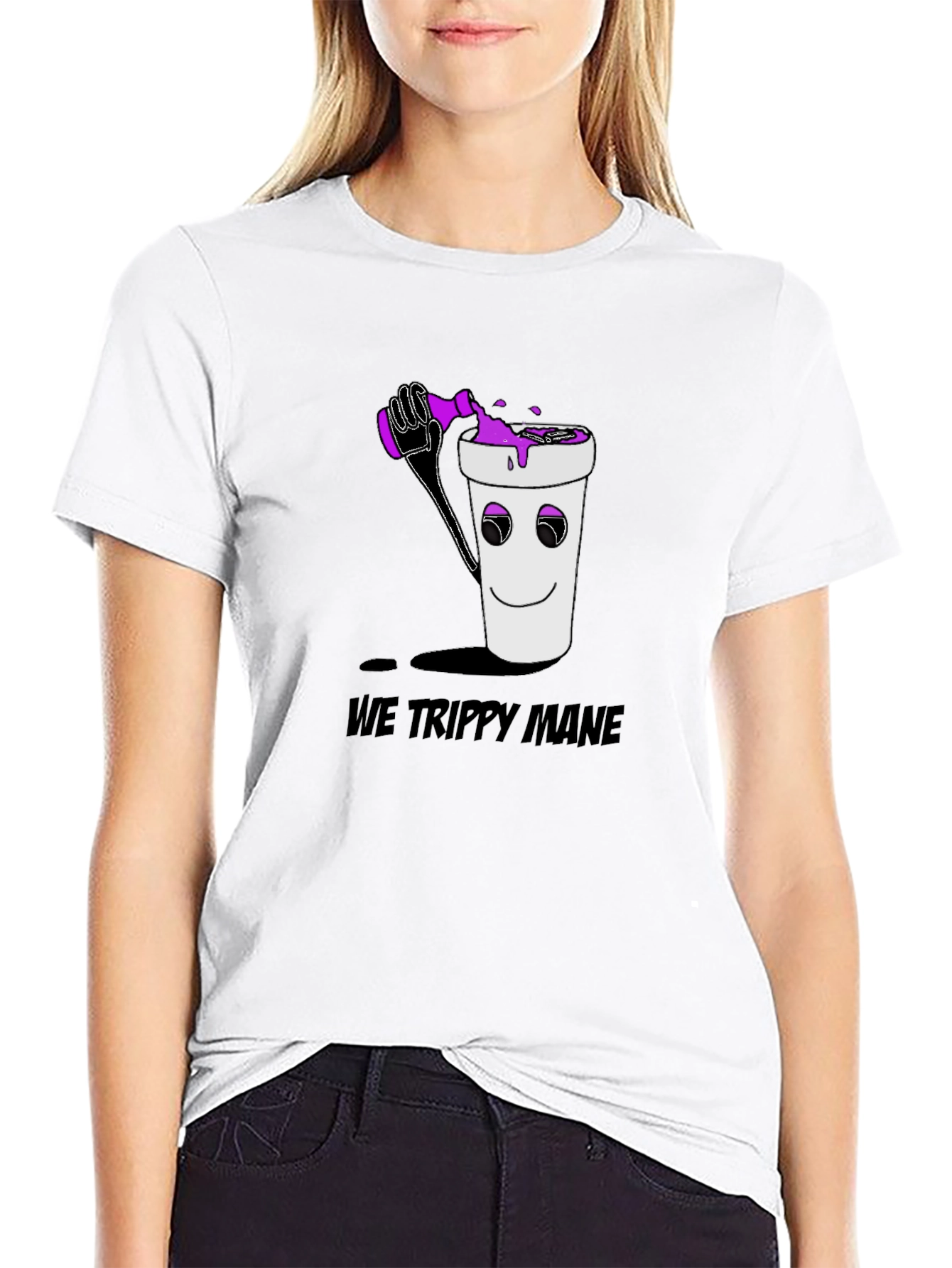 We Trippy Mane Black Graphic Tee
