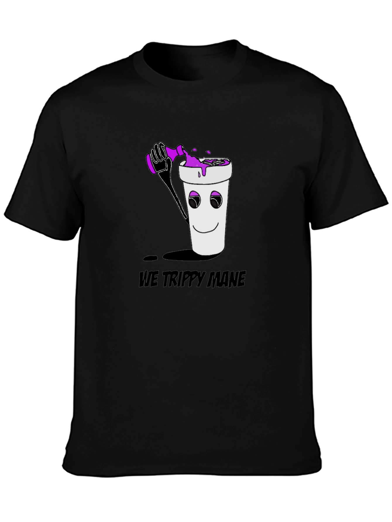 We Trippy Mane Black Graphic Tee