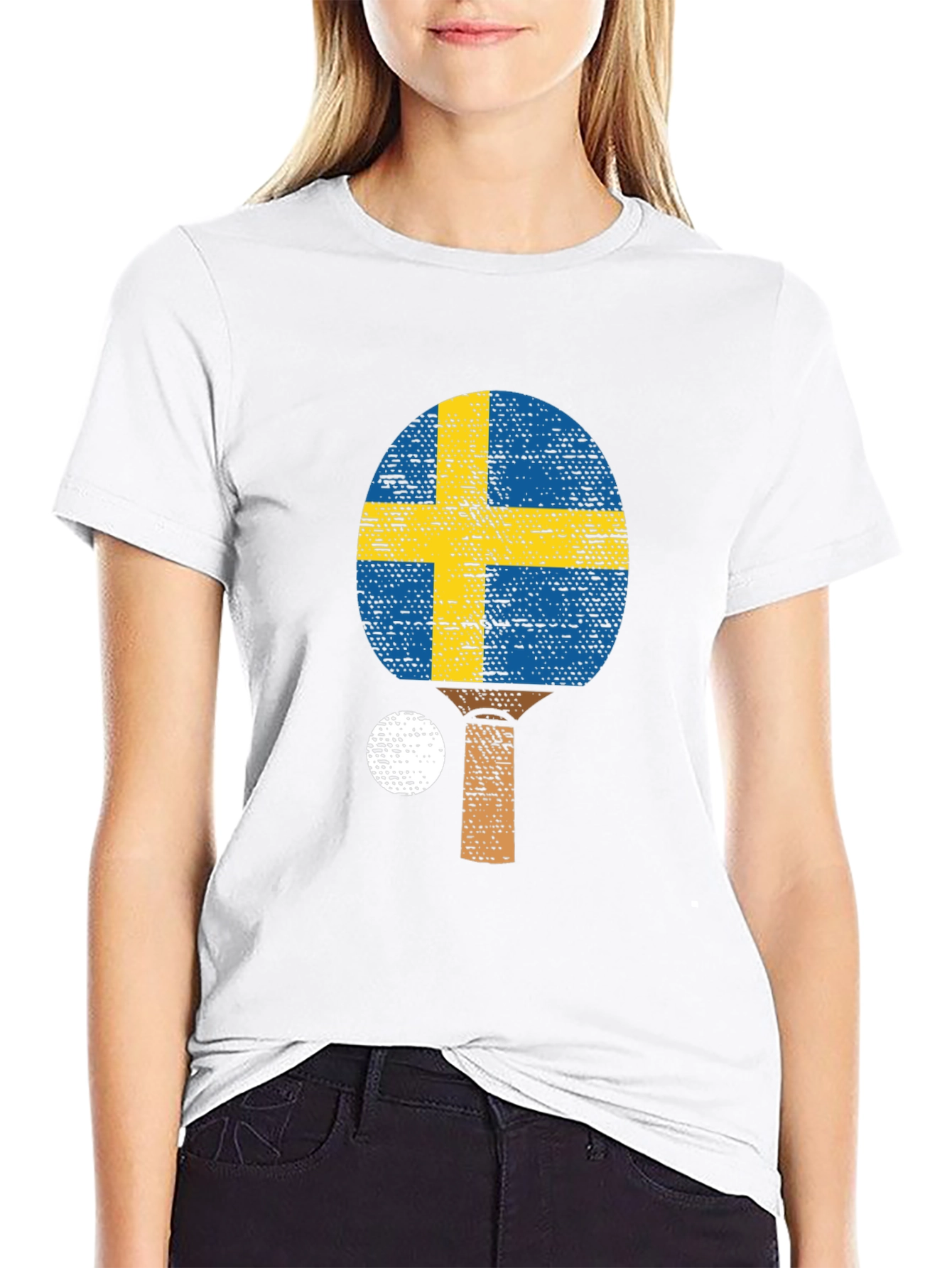 Sweden Flag Table Tennis T-Shirt