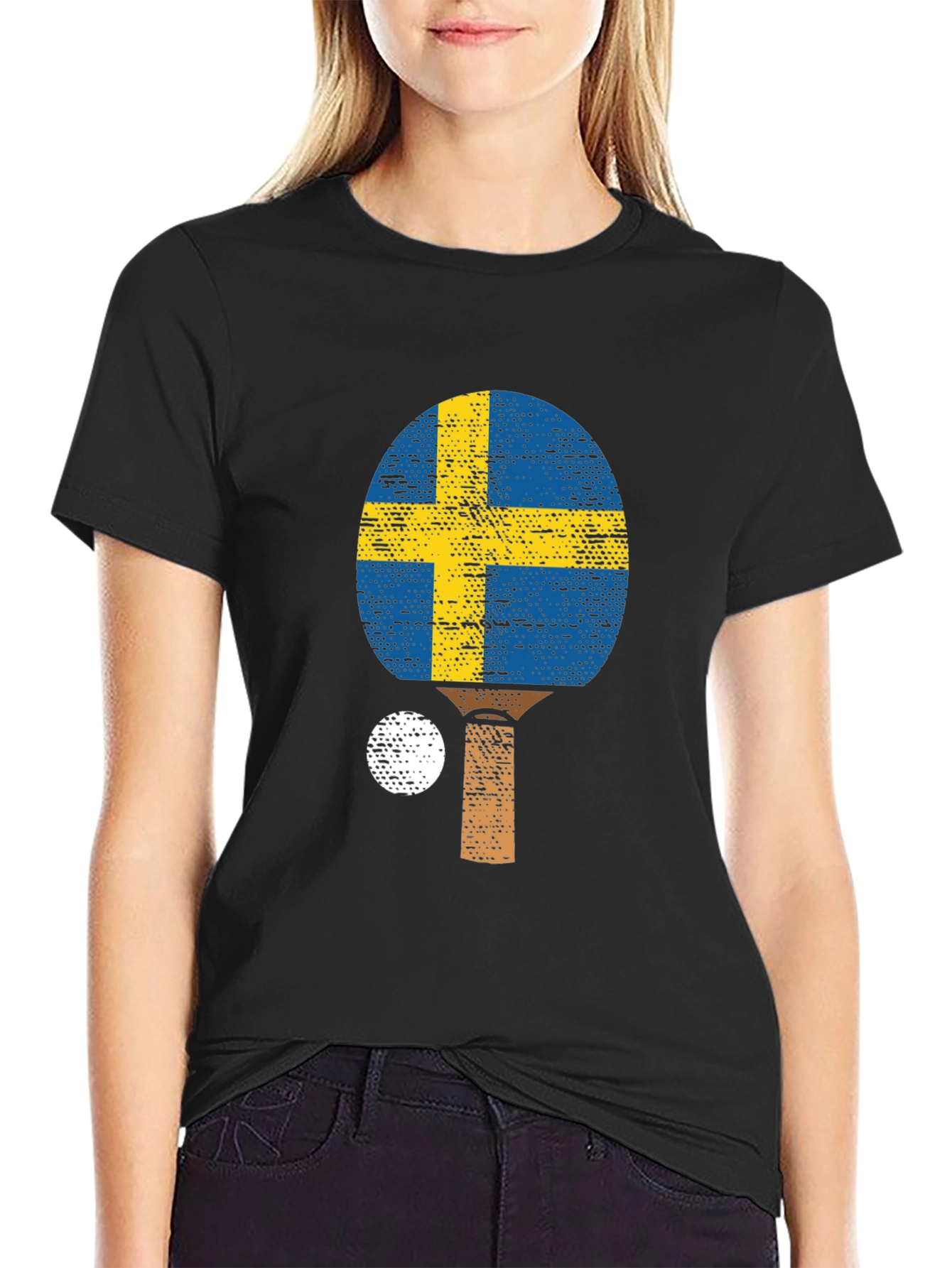 Sweden Flag Table Tennis T-Shirt