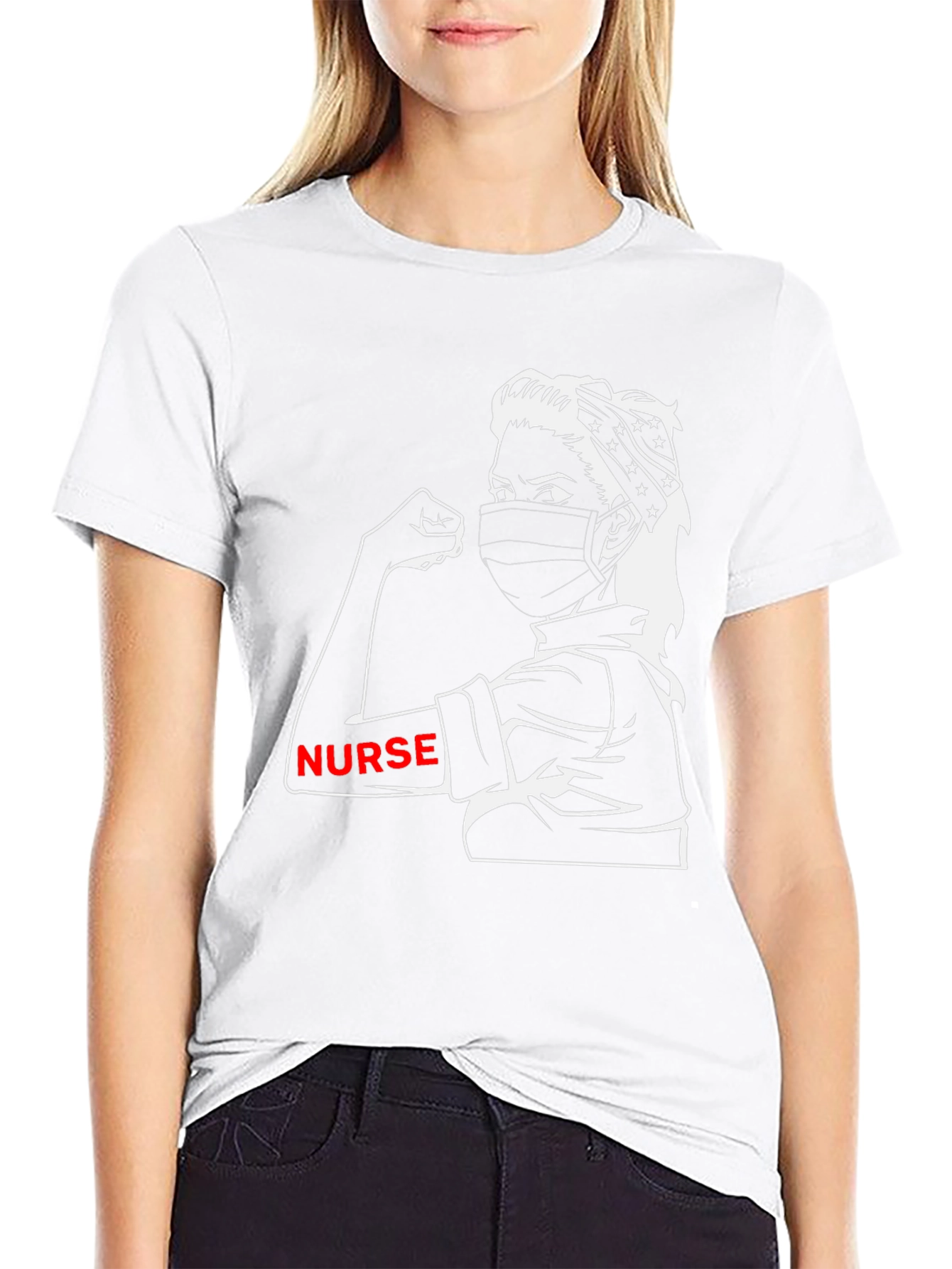 Nurse Strong T-Shirt - Black Graphic Tee