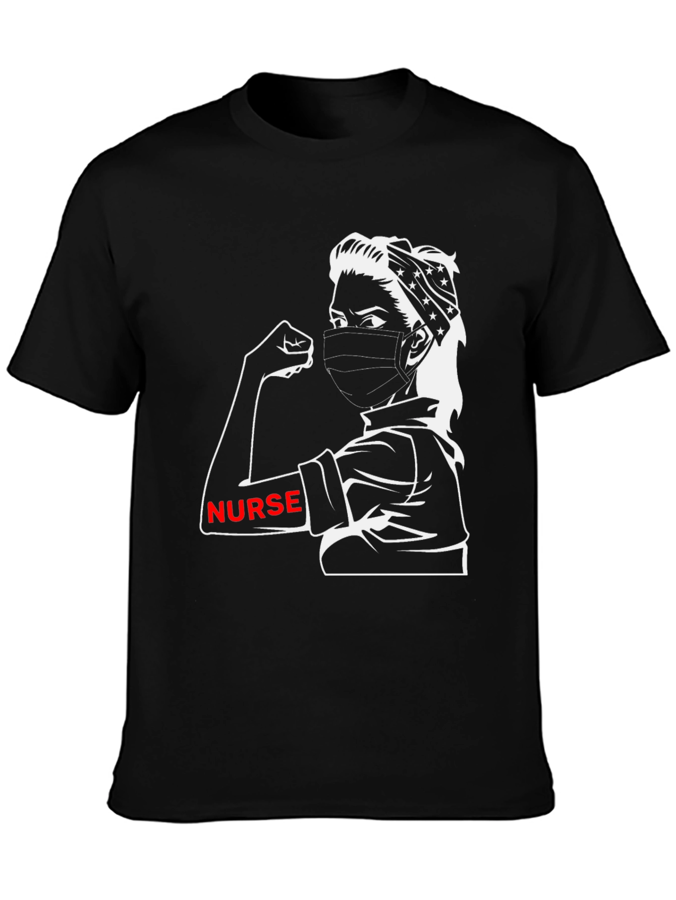 Nurse Strong T-Shirt - Black Graphic Tee