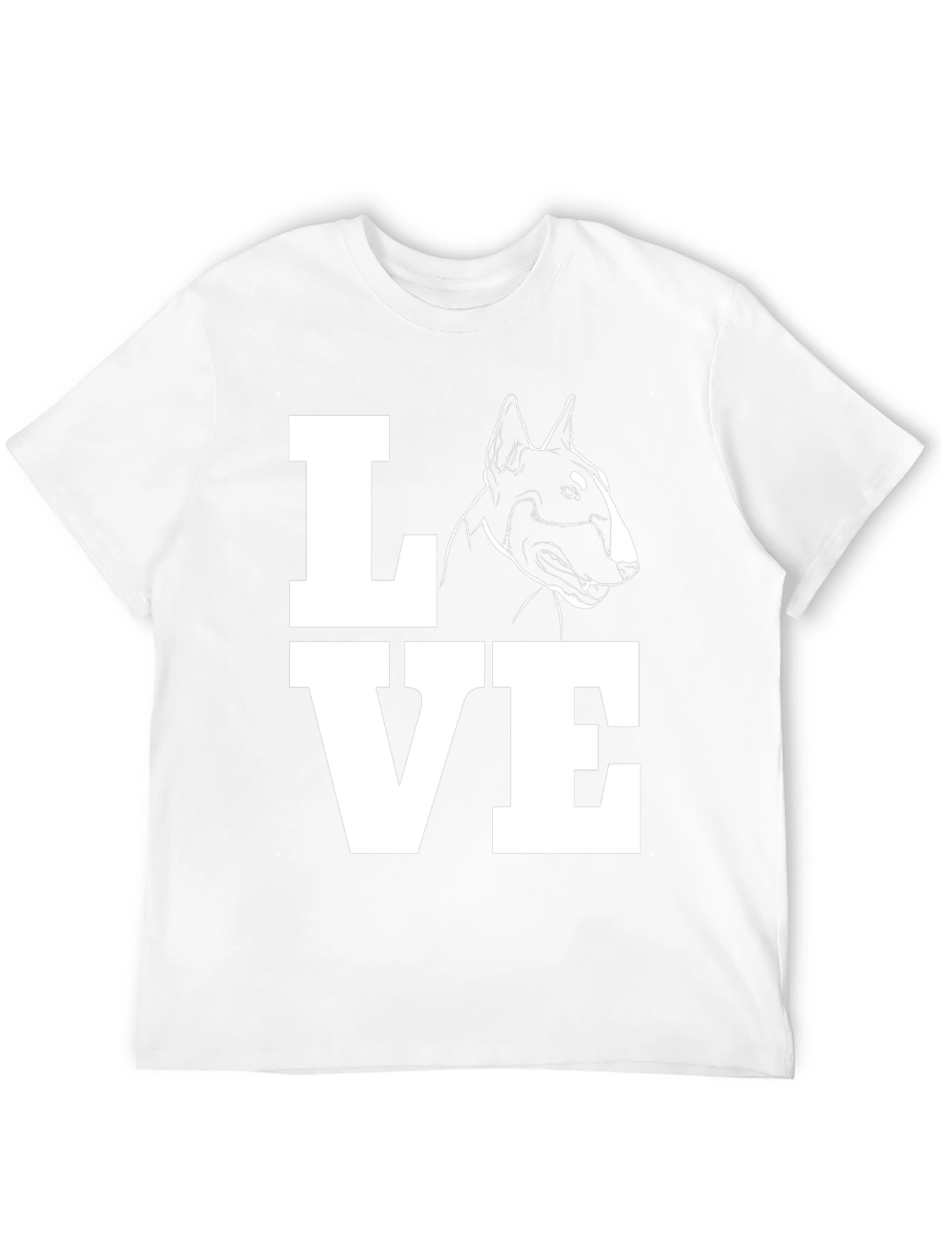 Bull Terrier Dog LOVE T-Shirt - Black