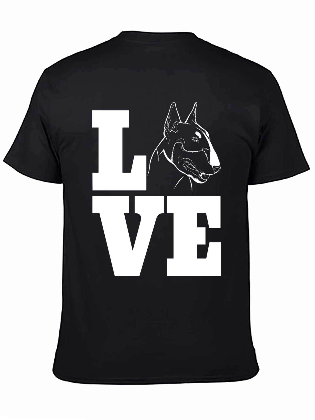 Bull Terrier Dog LOVE T-Shirt - Black