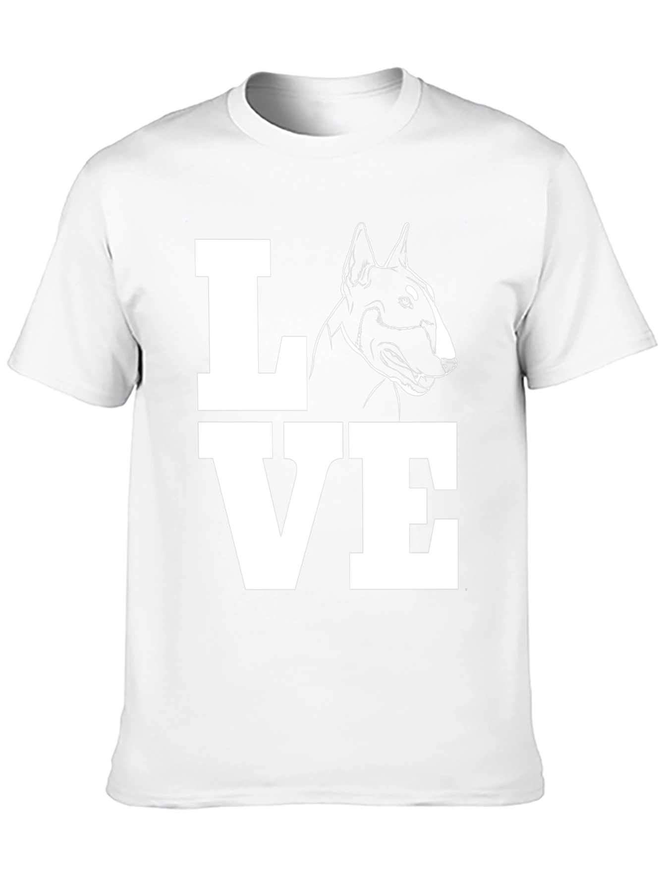 Bull Terrier Dog LOVE T-Shirt - Black