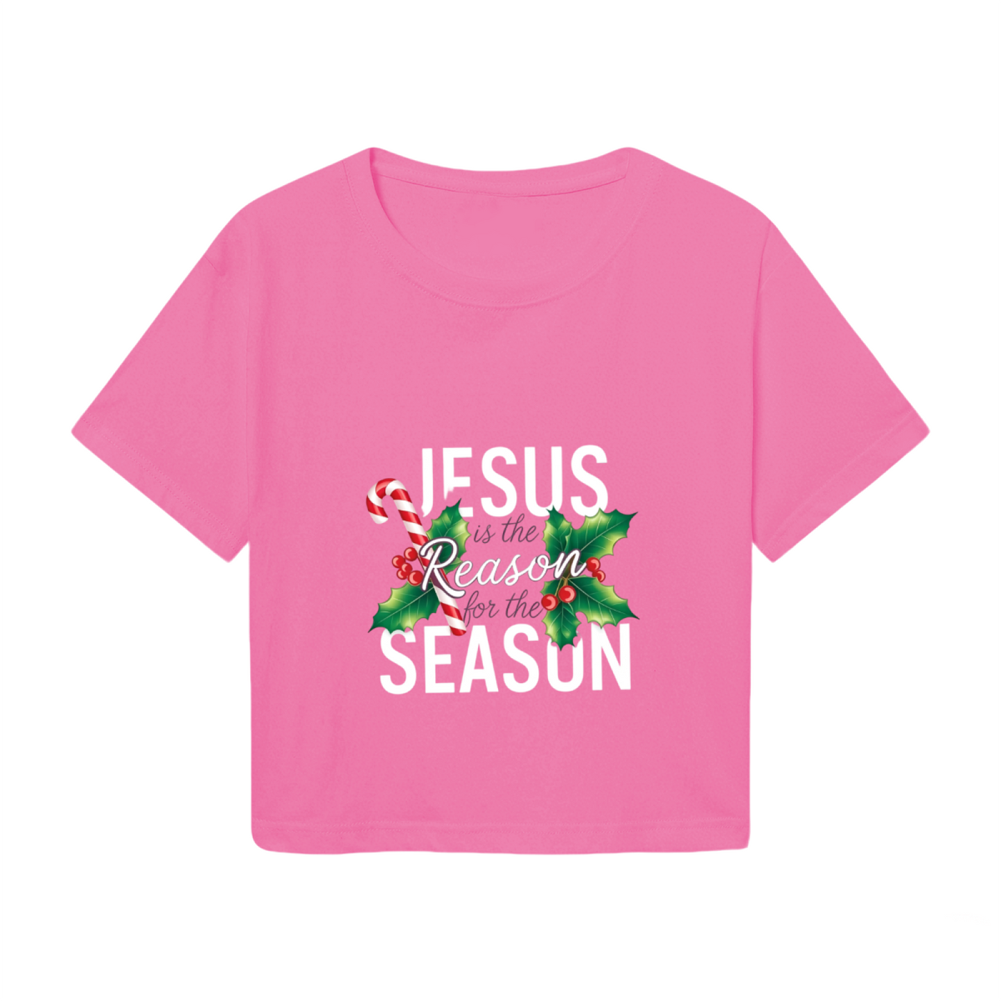 Jesus Is The Reason For The Season Festive Holiday Crop Top