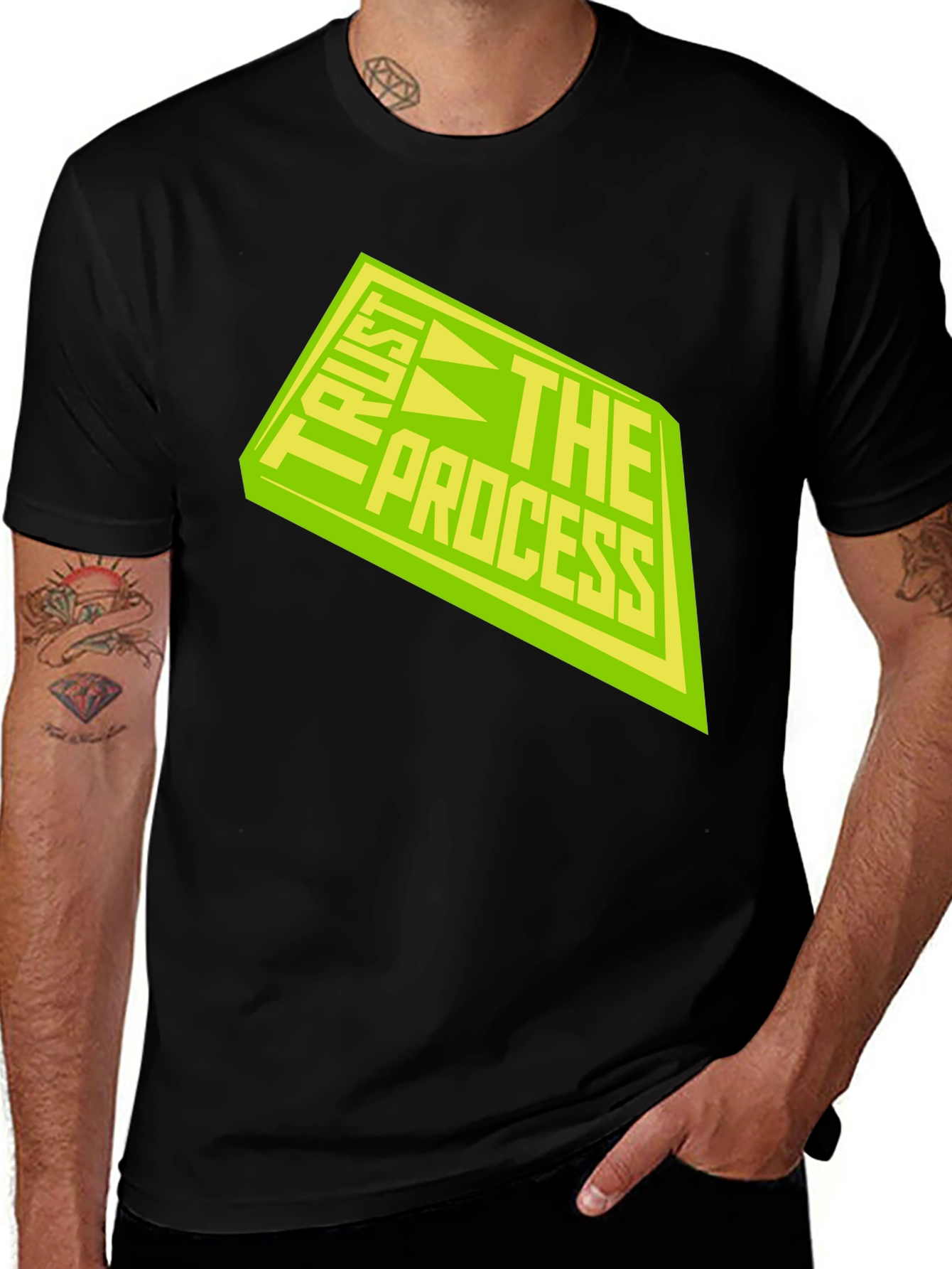 Trust The Process Black Graphic Tee
