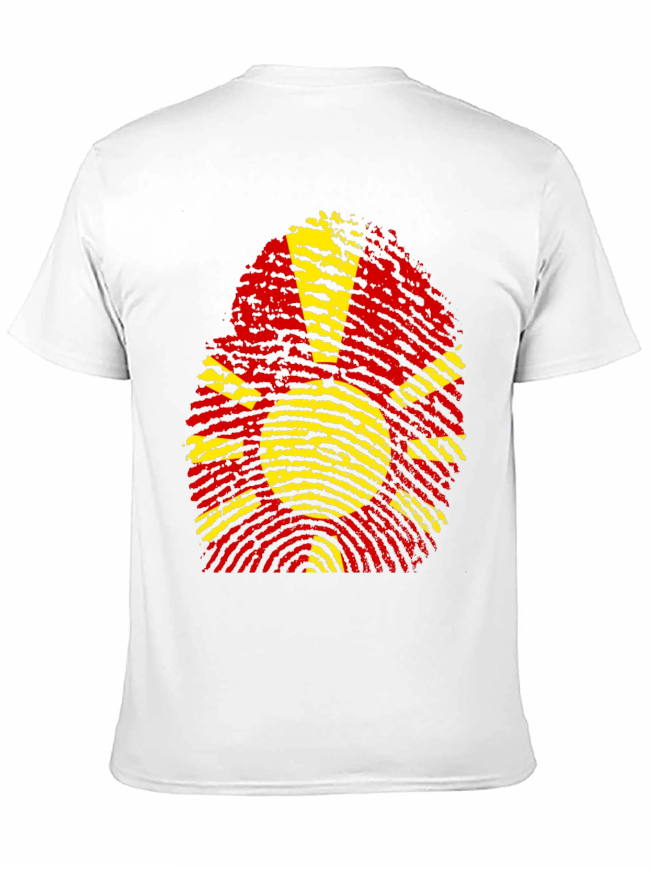 Macedonia Flag Fingerprint Graphic T-Shirt