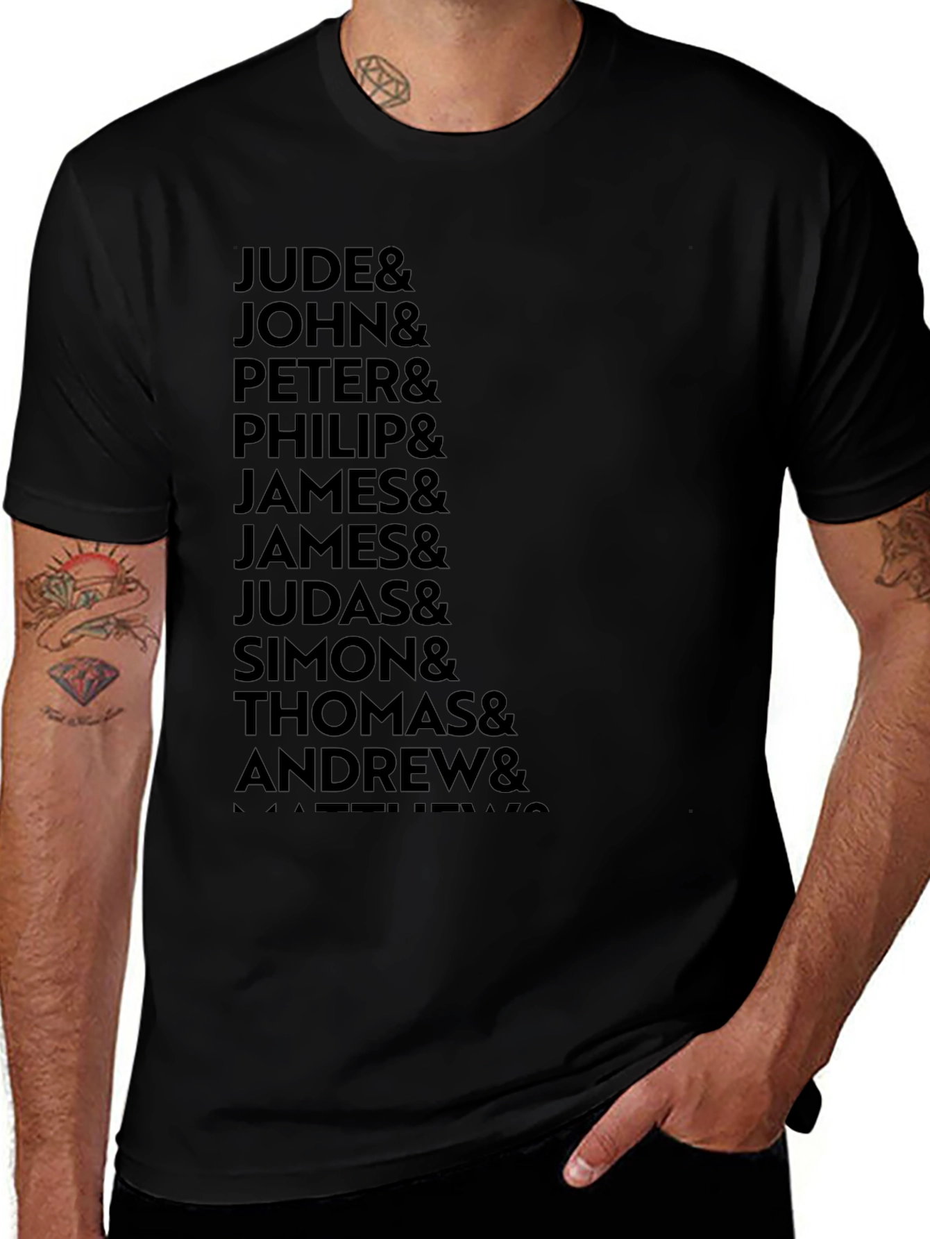 Twelve Apostles Black T-Shirt