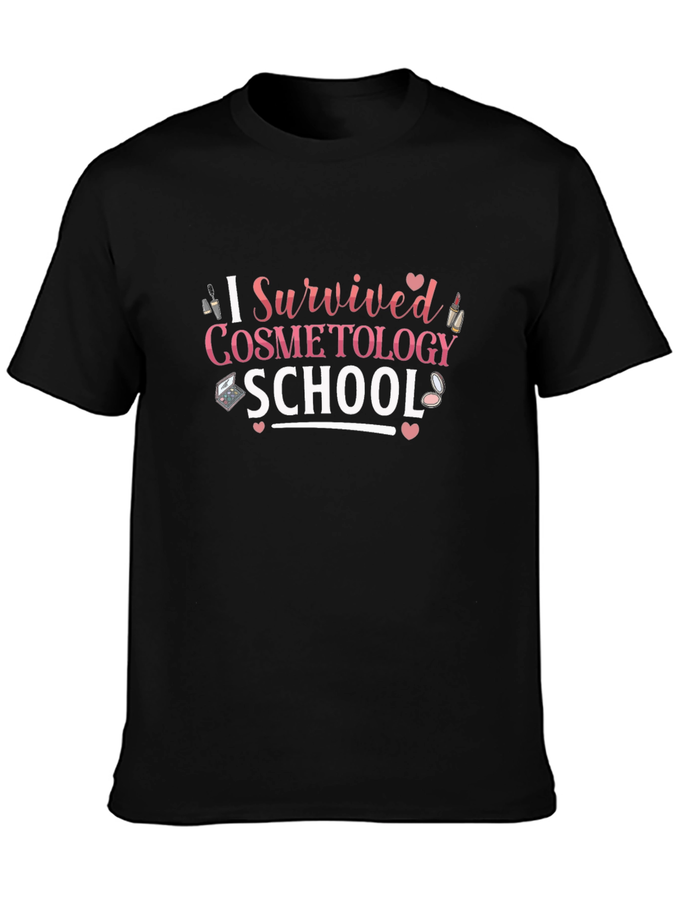 I Survived Cosmetology School Black T-Shirt