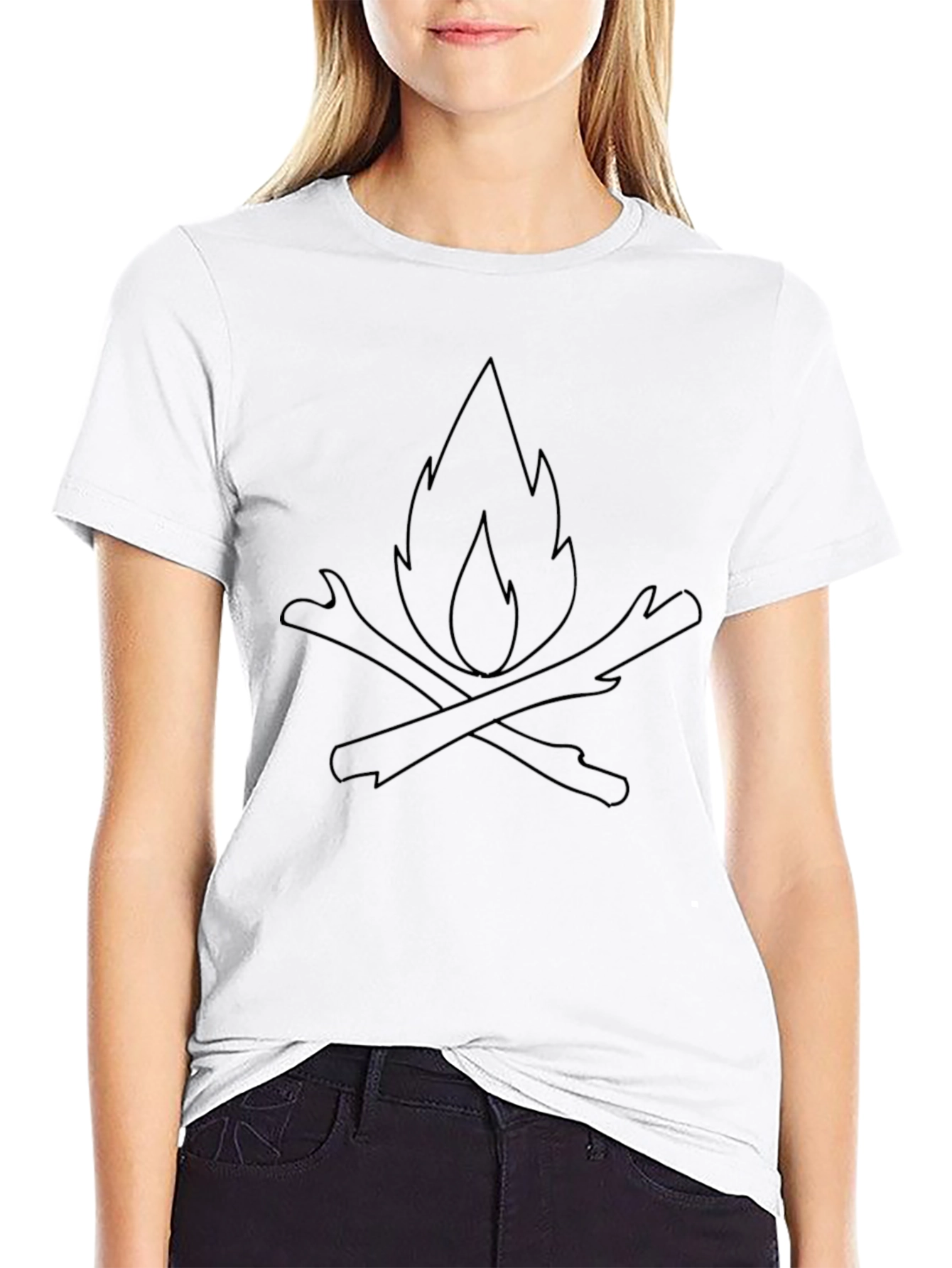 Campfire Graphic Tee - Black Casual Shirt