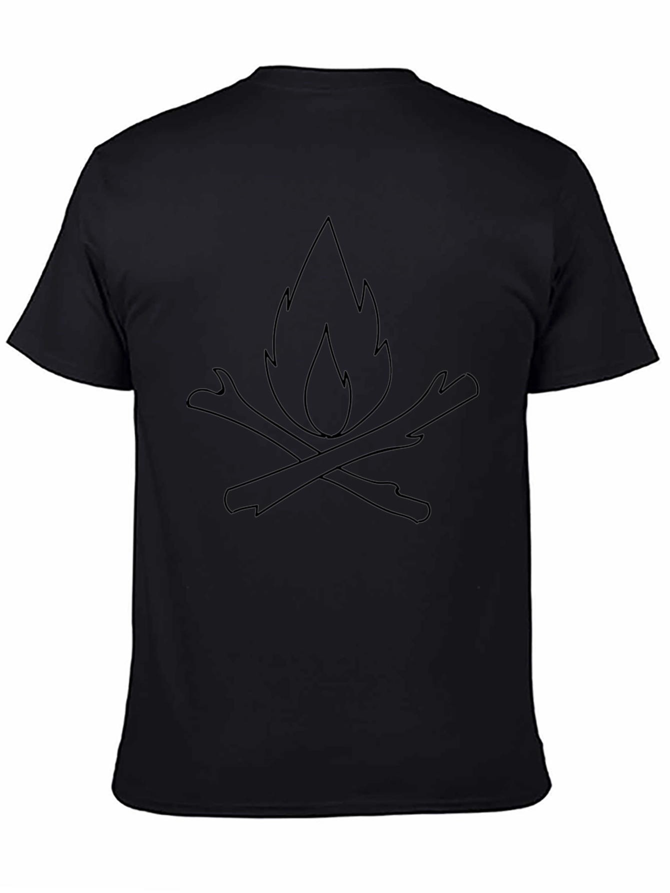 Campfire Graphic Tee - Black Casual Shirt