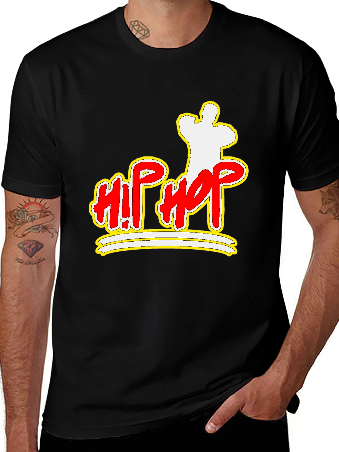 Hip Hop Graphic Black T-Shirt
