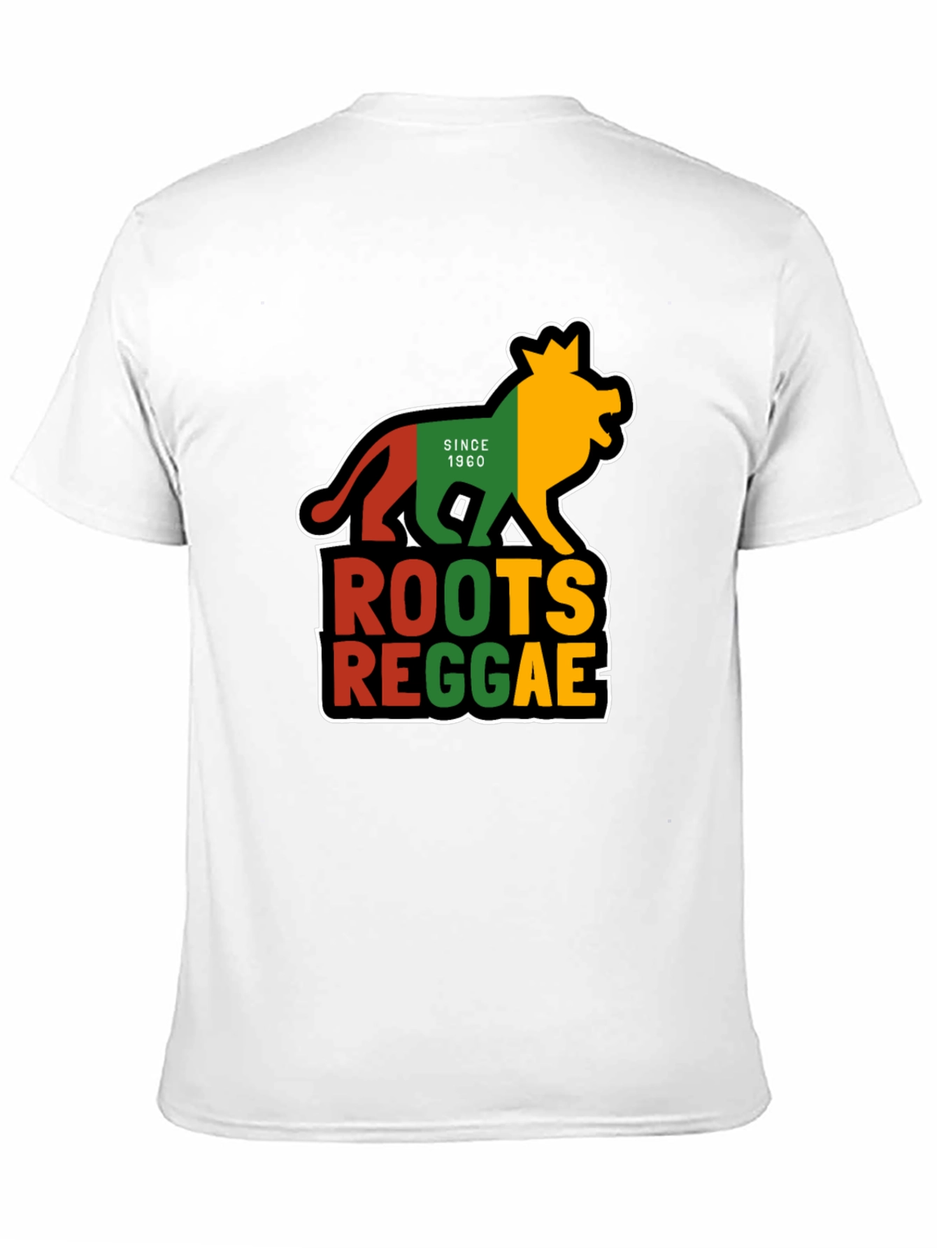 Roots Reggae Lion Graphic Tee - Black