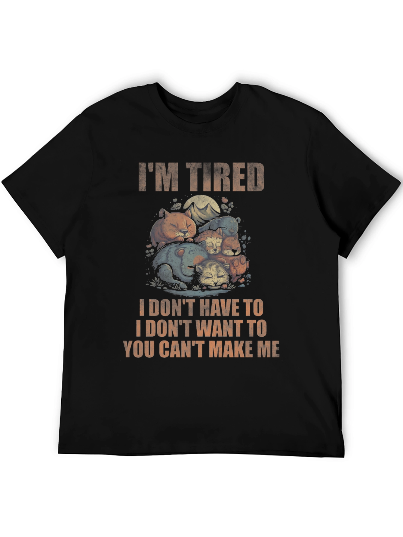 Tired Animals Graphic Tee - Relaxed Comfort