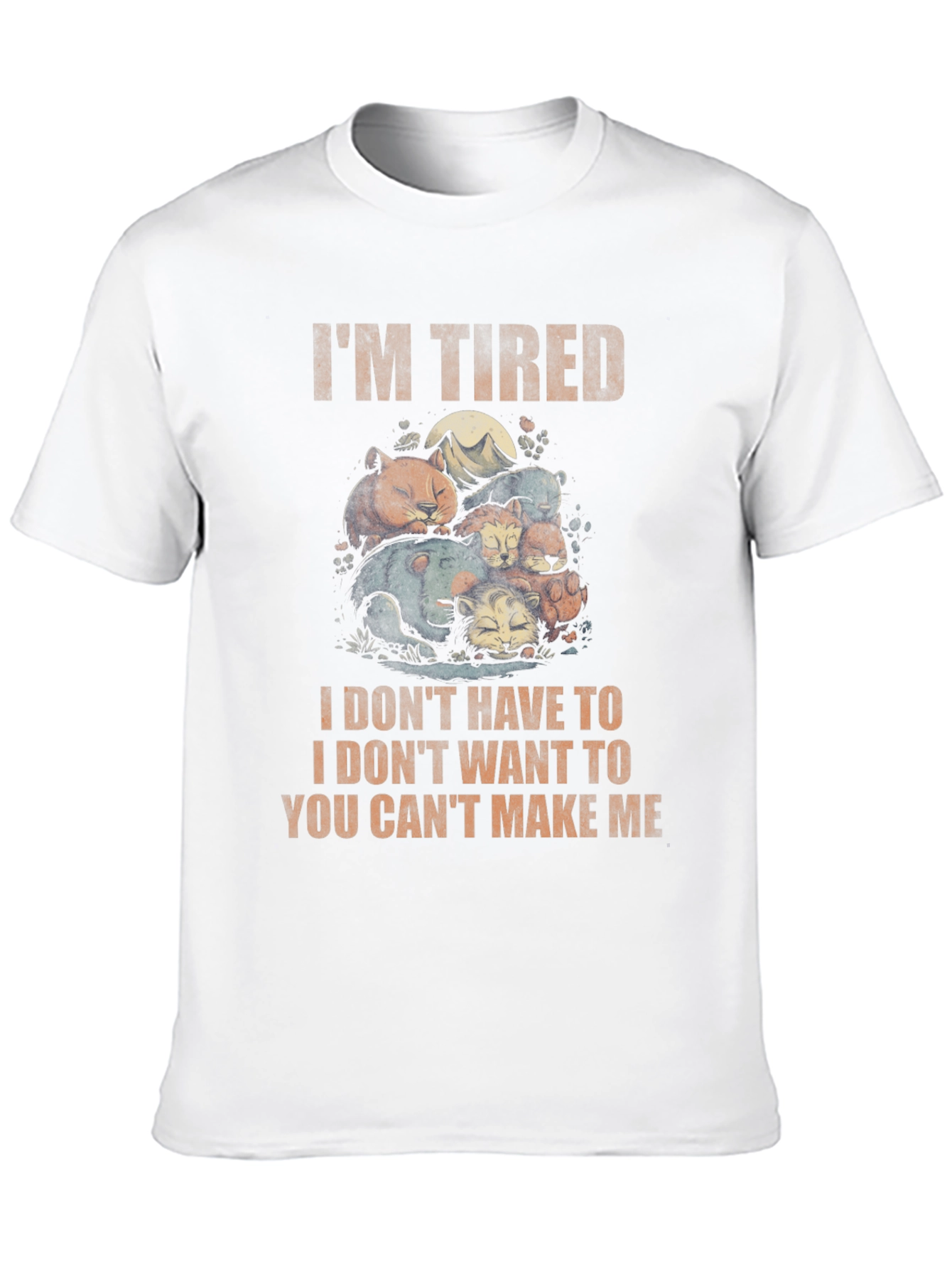 Tired Animals Graphic Tee - Relaxed Comfort