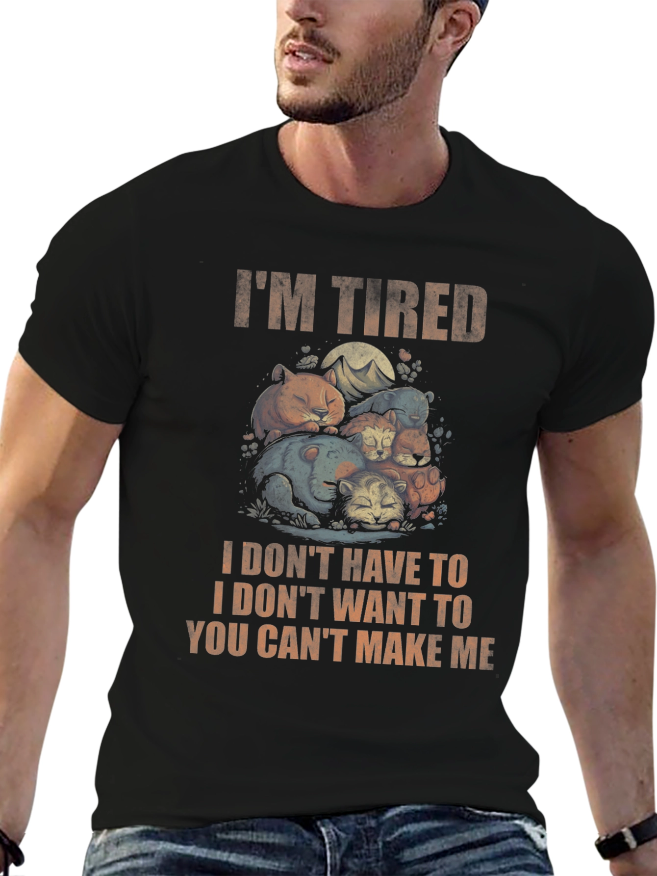 Tired Animals Graphic Tee - Relaxed Comfort