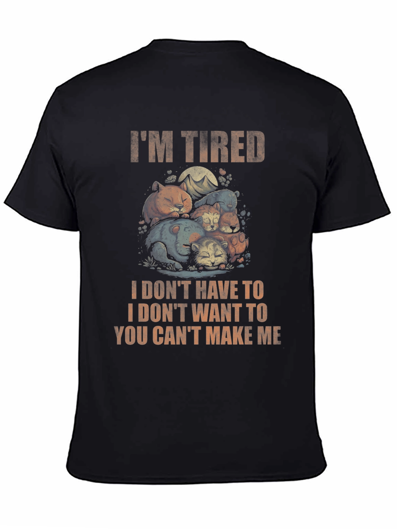 Tired Animals Graphic Tee - Relaxed Comfort