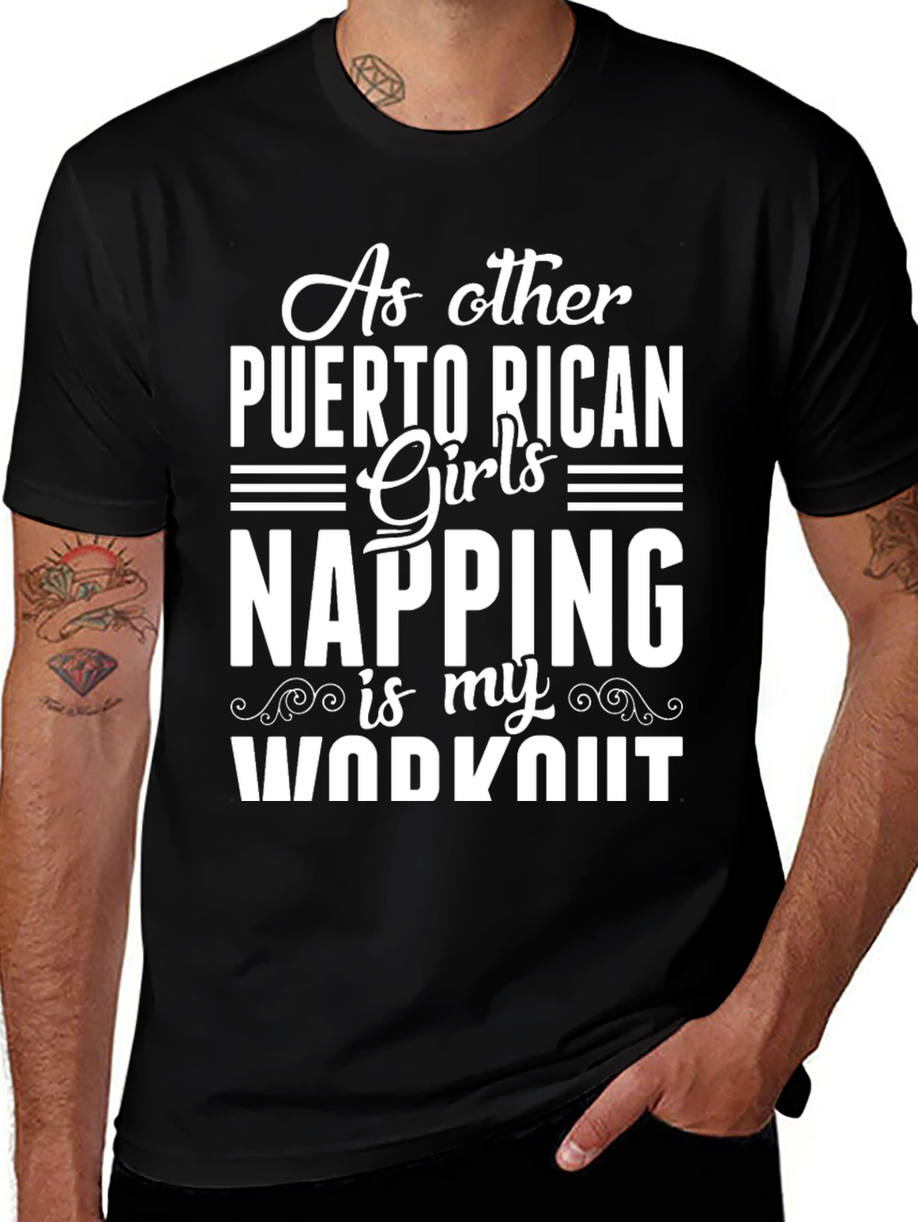 Puerto Rican Girls Napping Workout T-Shirt