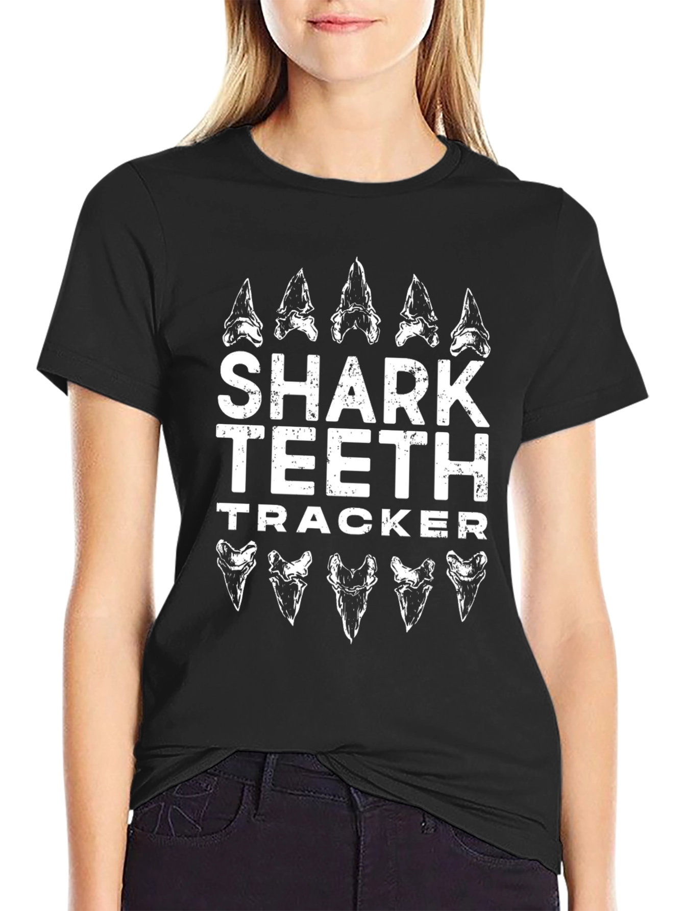 Shark Teeth Tracker Graphic T-Shirt