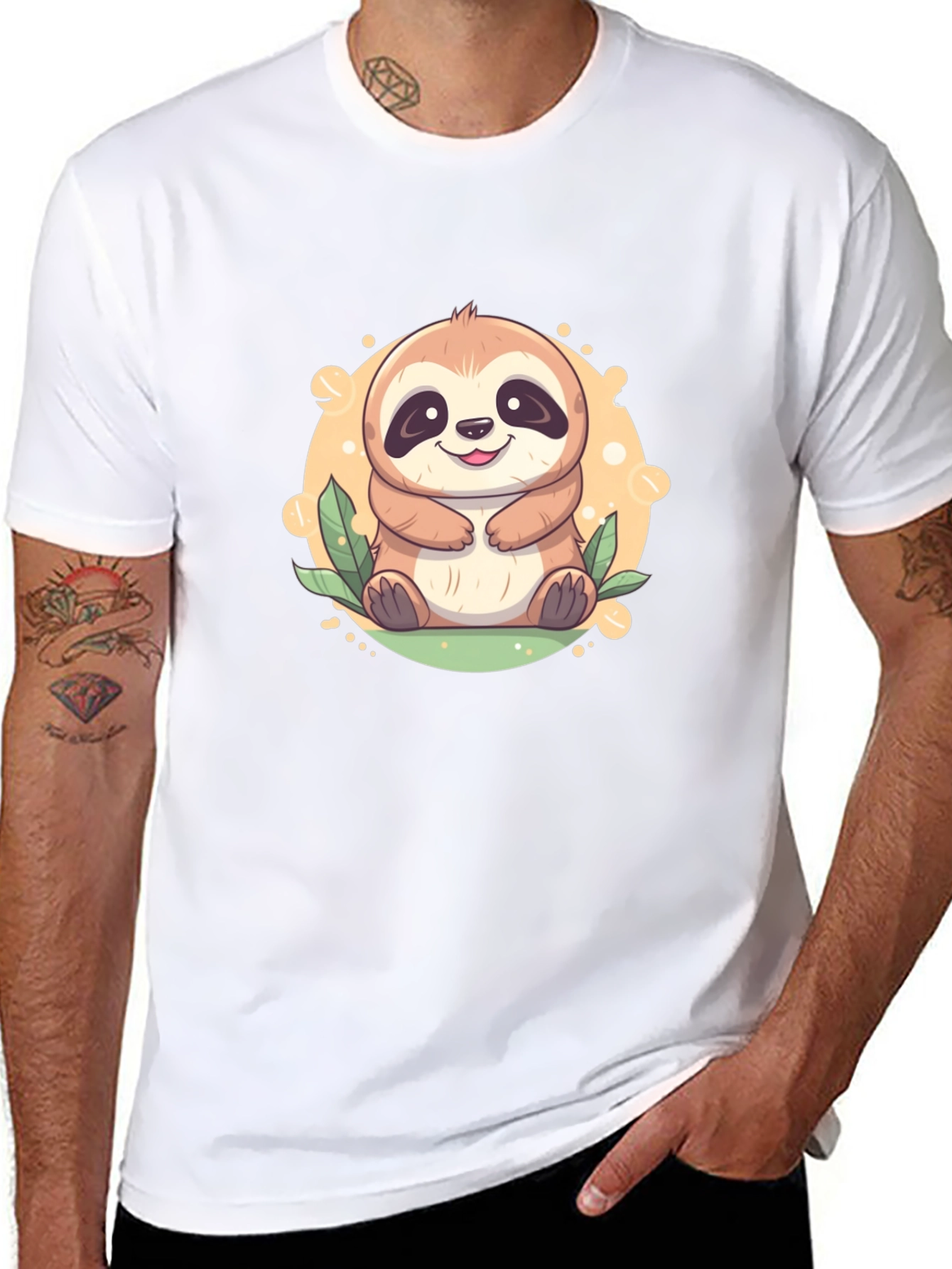 Cute Sloth Graphic Tee - Relaxed Fit