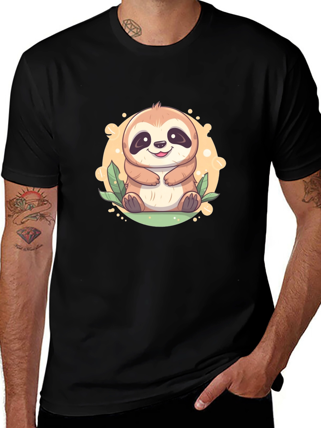Cute Sloth Graphic Tee - Relaxed Fit