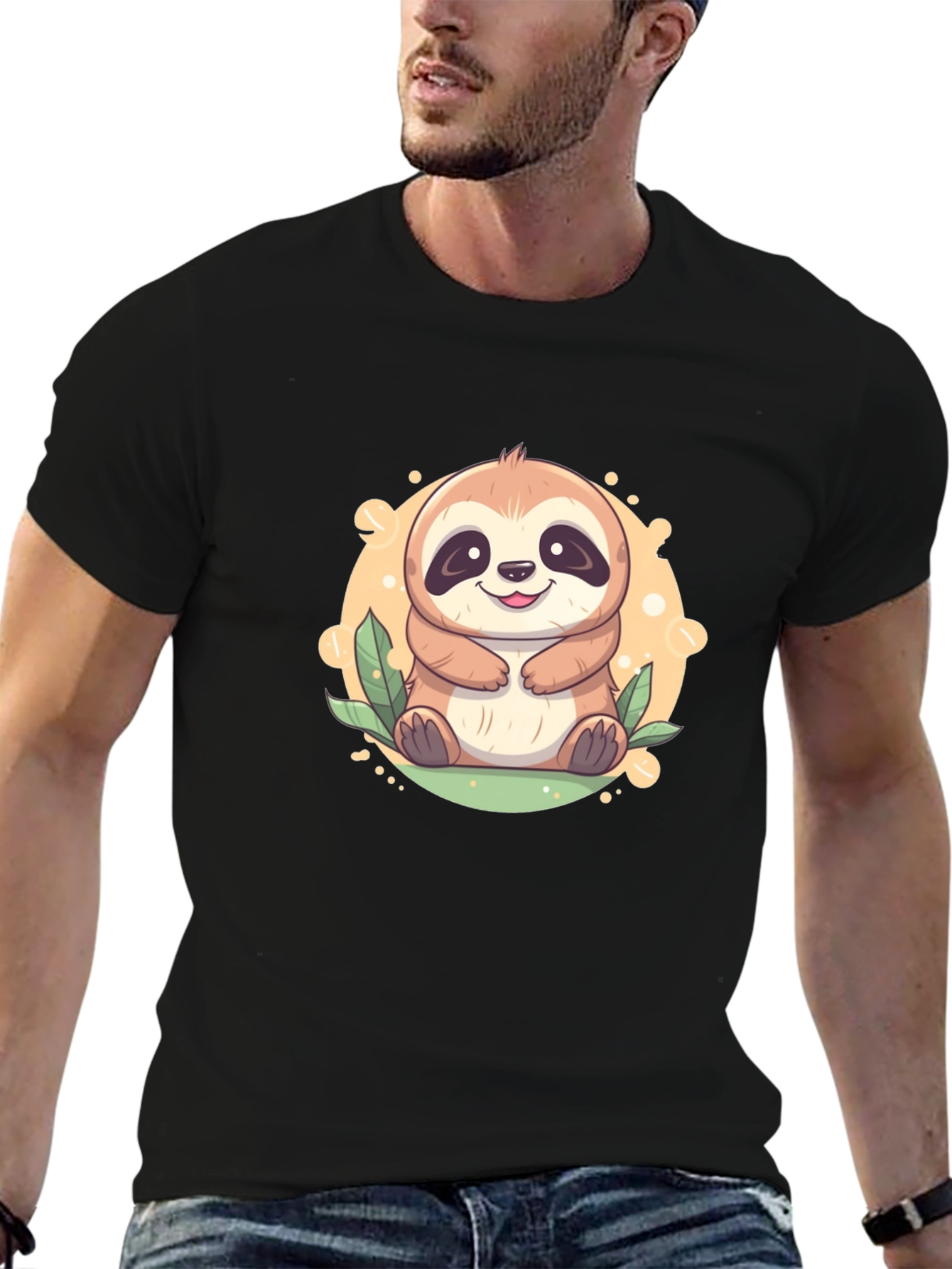 Cute Sloth Graphic Tee - Relaxed Fit