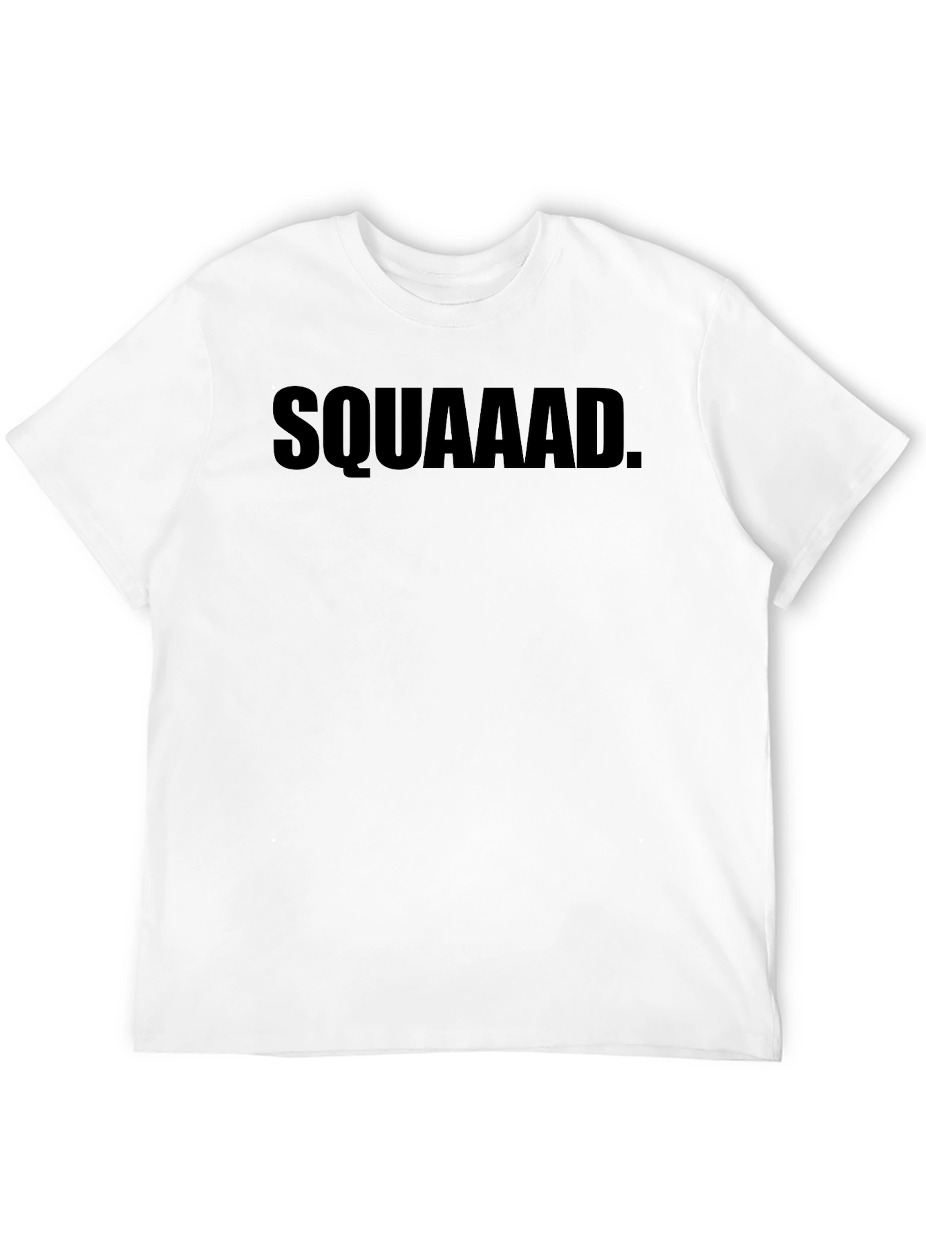 Squad T-Shirt - Bold Black Crew Neck Tee