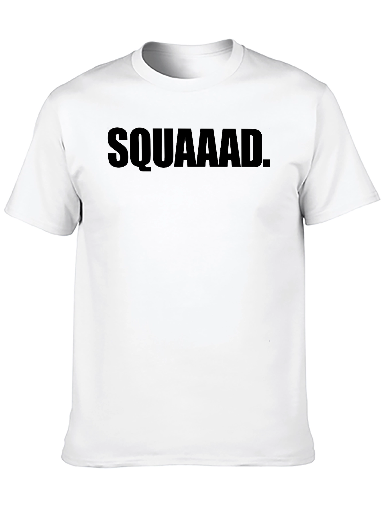 Squad T-Shirt - Bold Black Crew Neck Tee
