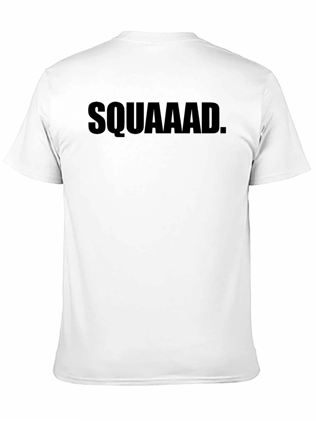 Squad T-Shirt - Bold Black Crew Neck Tee