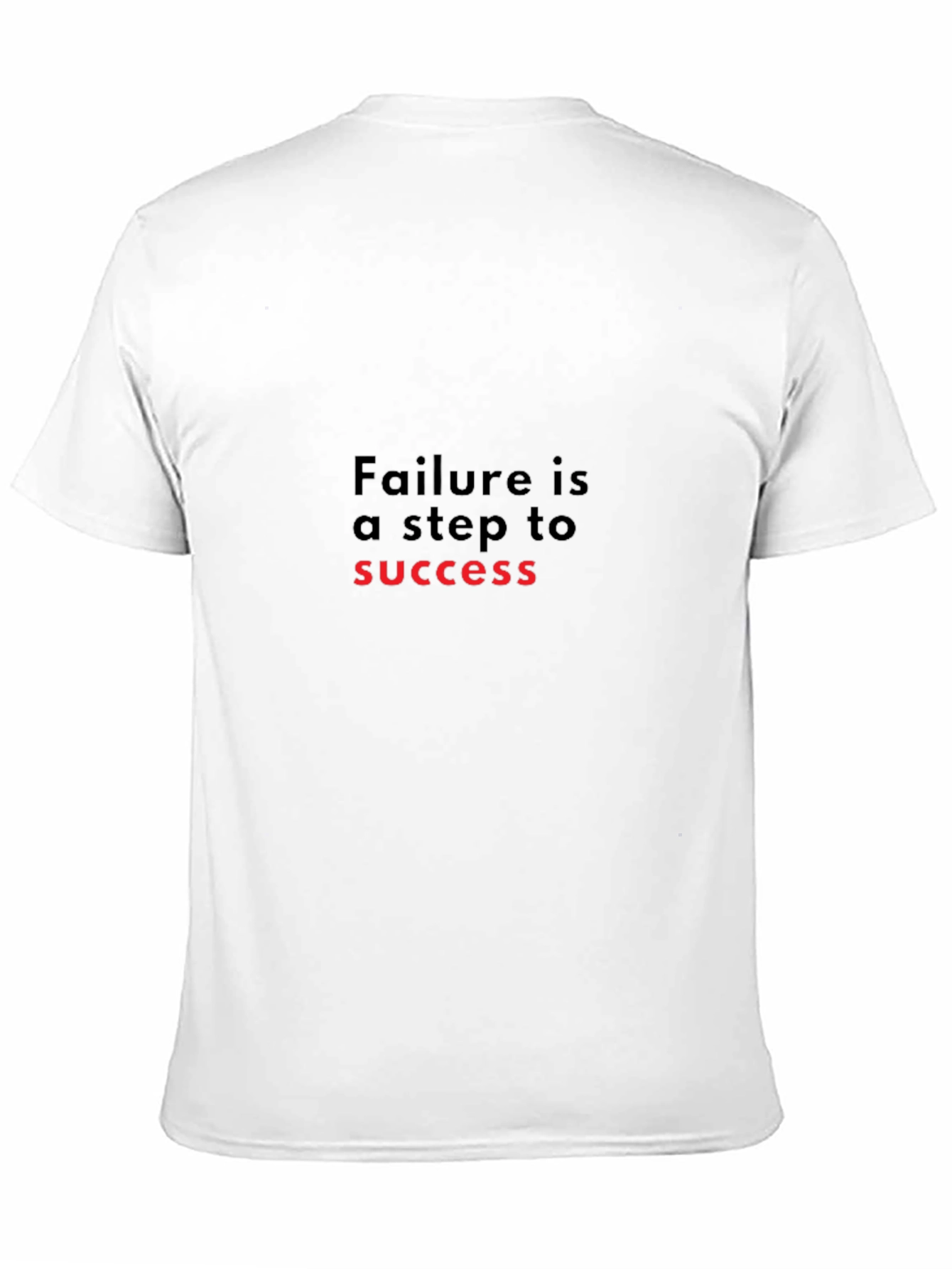 Motivational Black T-Shirt - Success Through Failure
