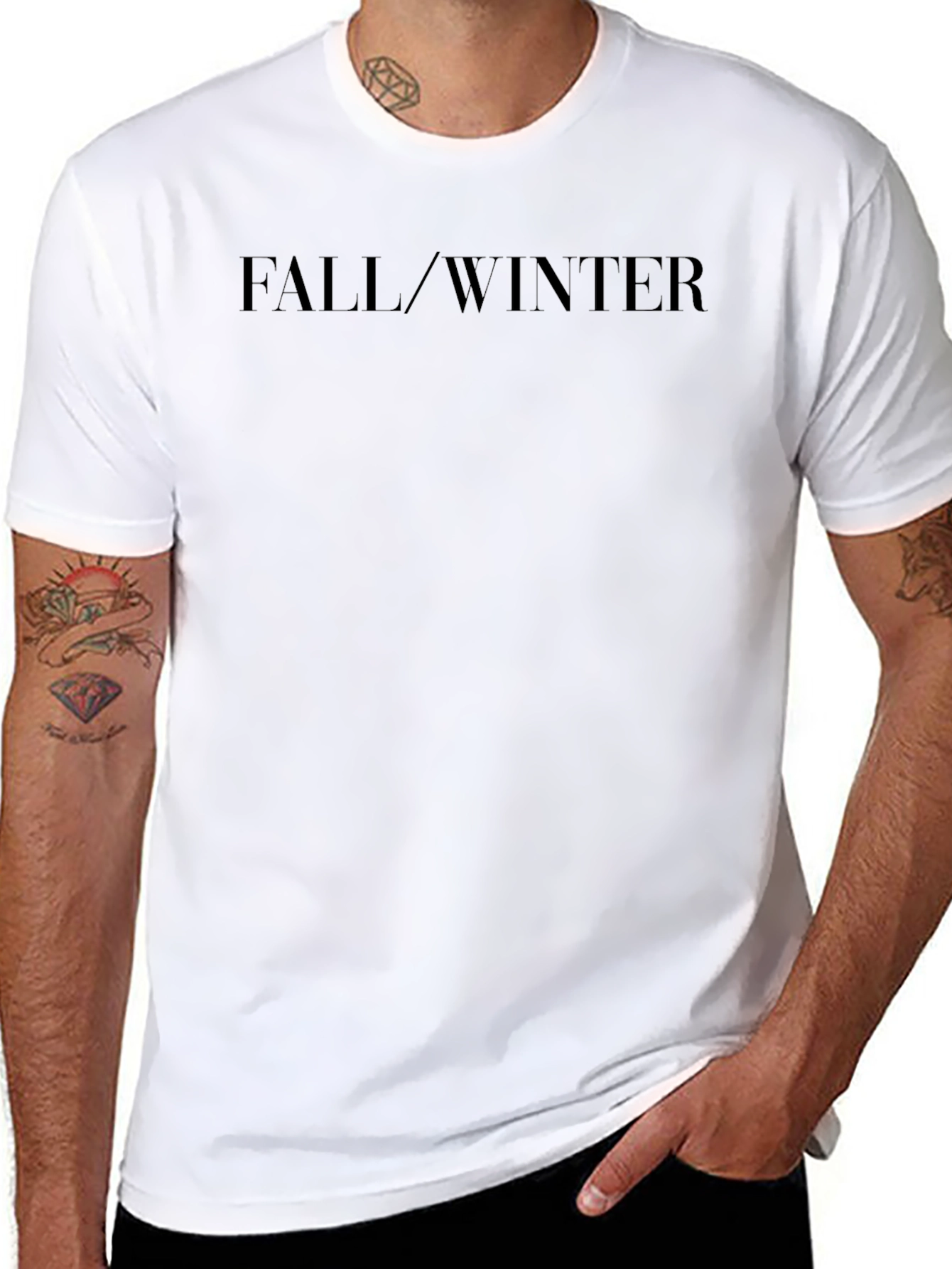 Fall/Winter Graphic T-Shirt - Premium Black Tee