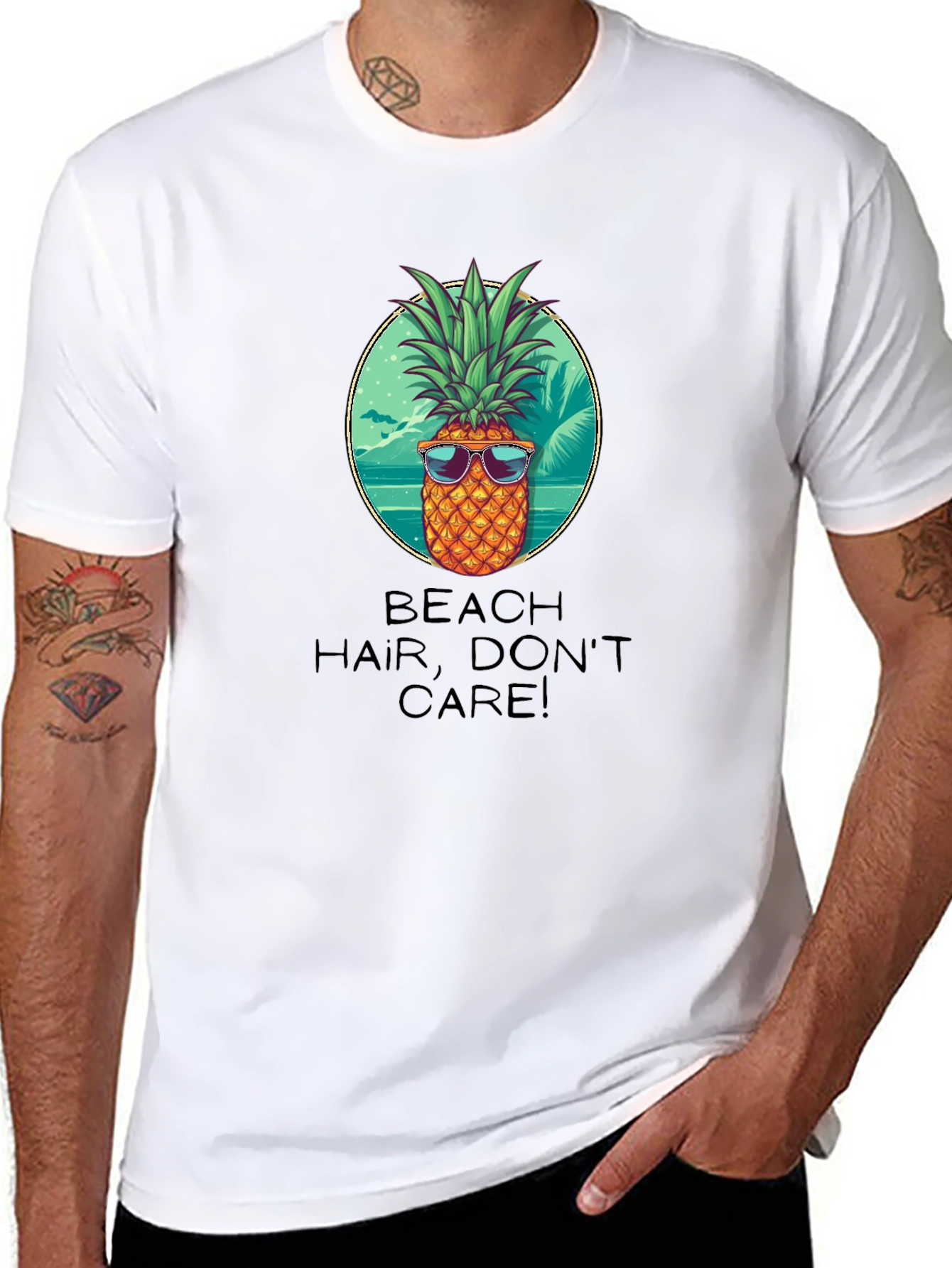Beach Hair Dont Care Pineapple T-Shirt