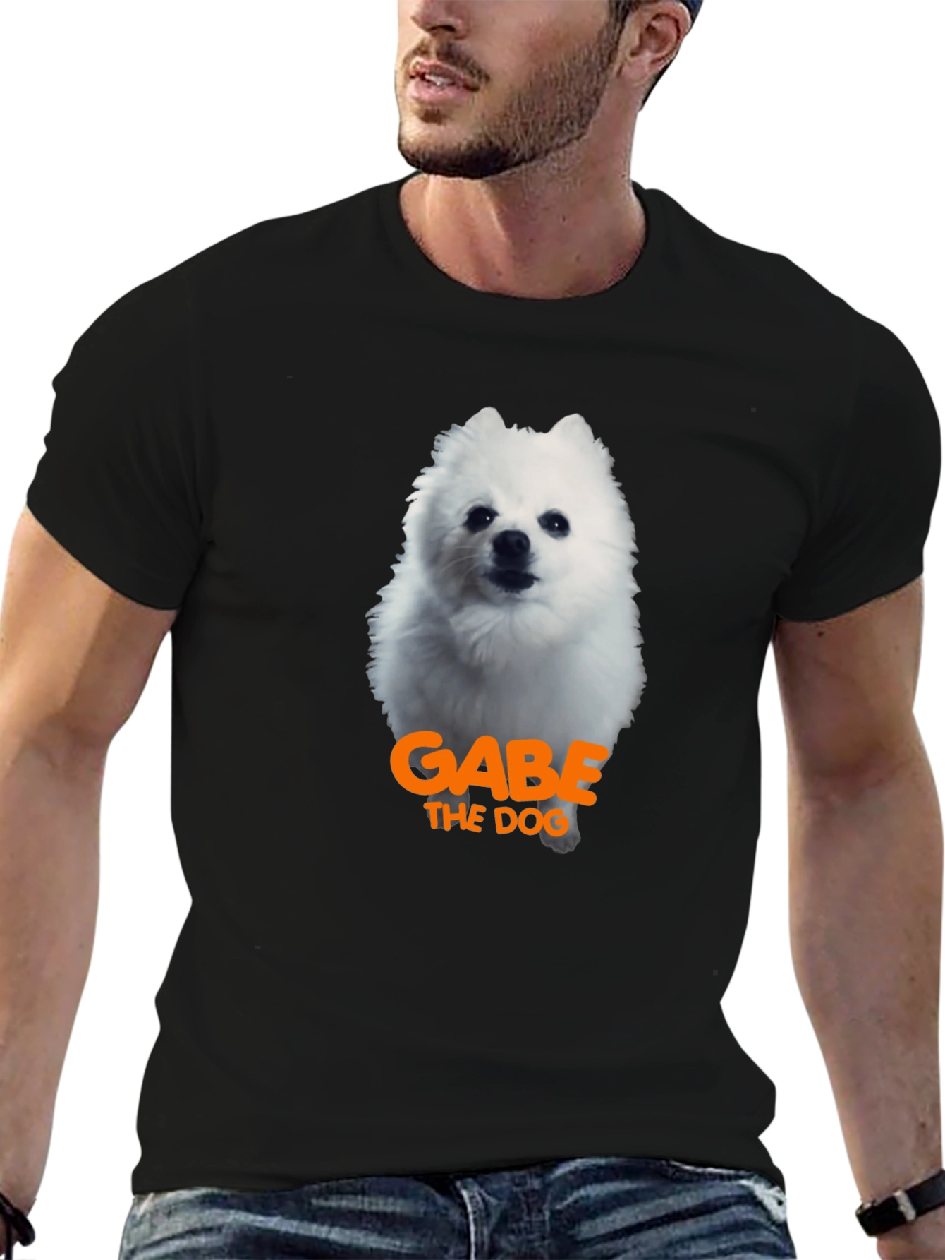 Gabe the Dog T-Shirt - Black Cotton Tee