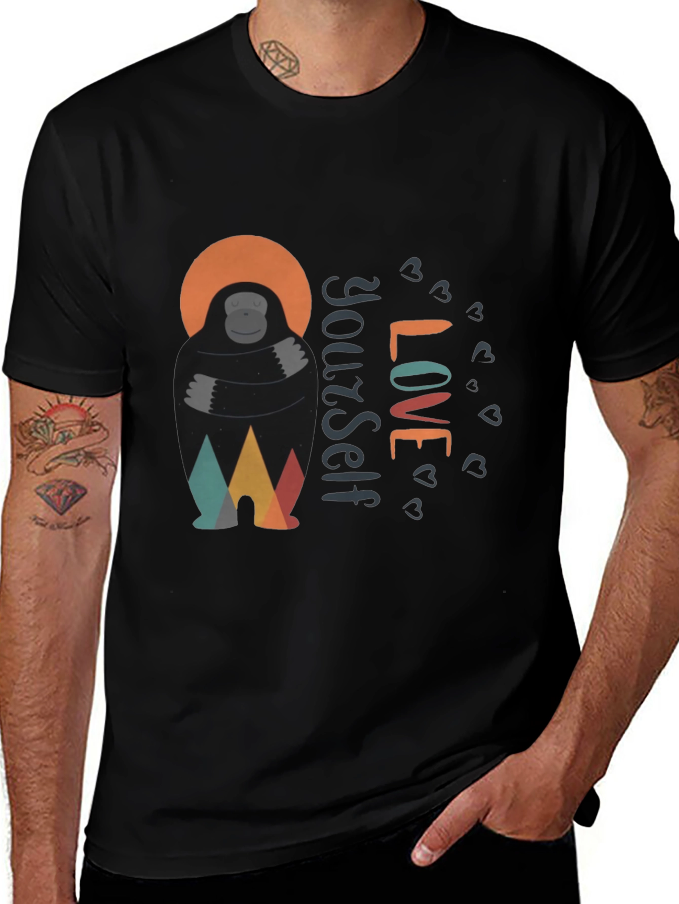 Love Yourself Gorilla Graphic T-Shirt