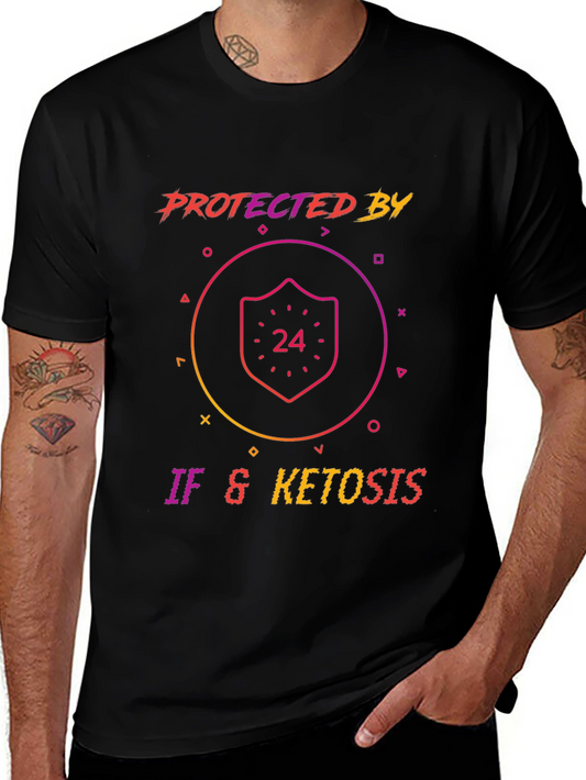Protected by IF & Ketosis Black Graphic Tee
