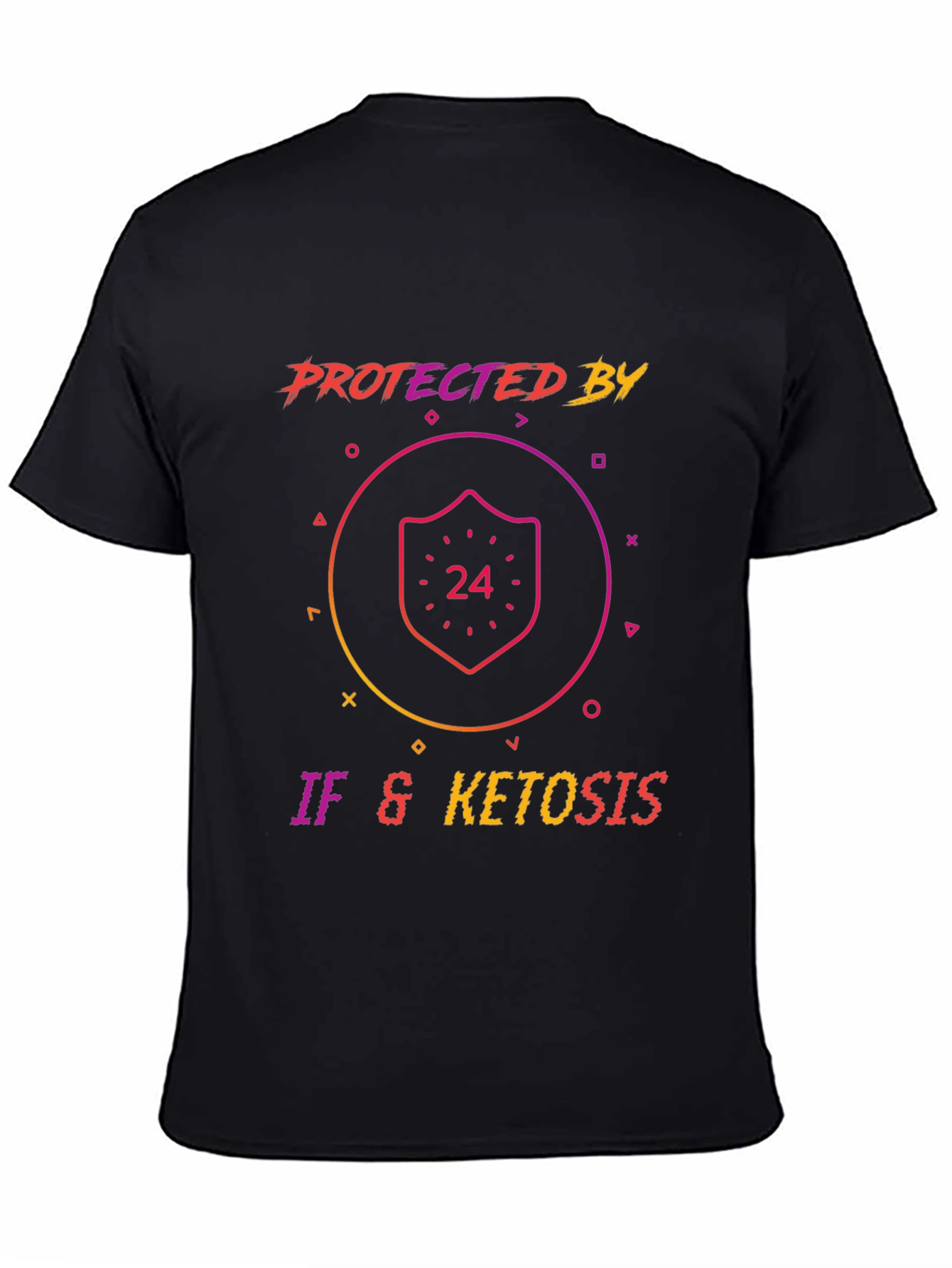 Protected by IF & Ketosis Black Graphic Tee