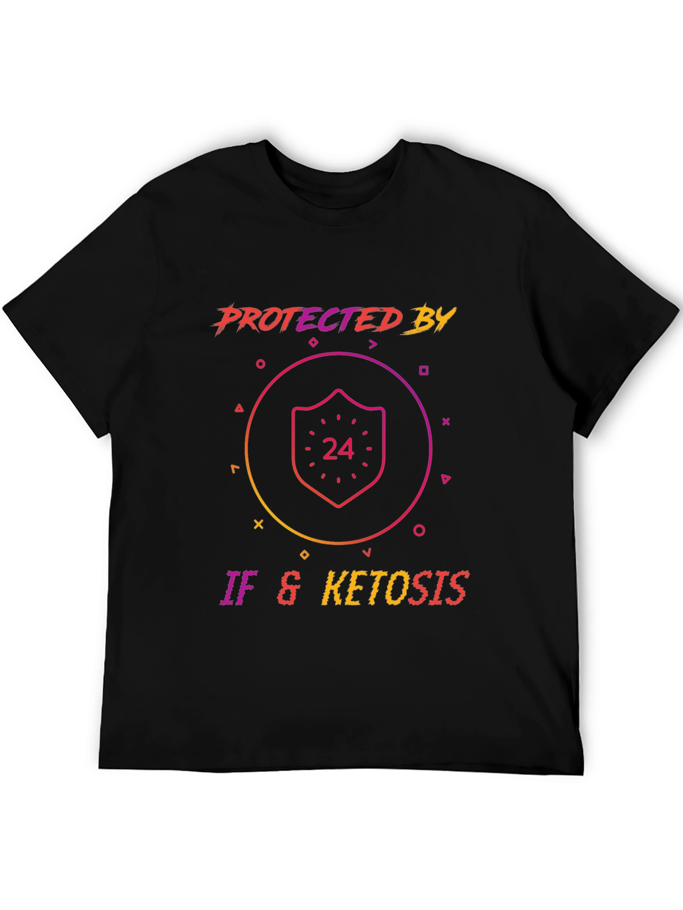 Protected by IF & Ketosis Black Graphic Tee