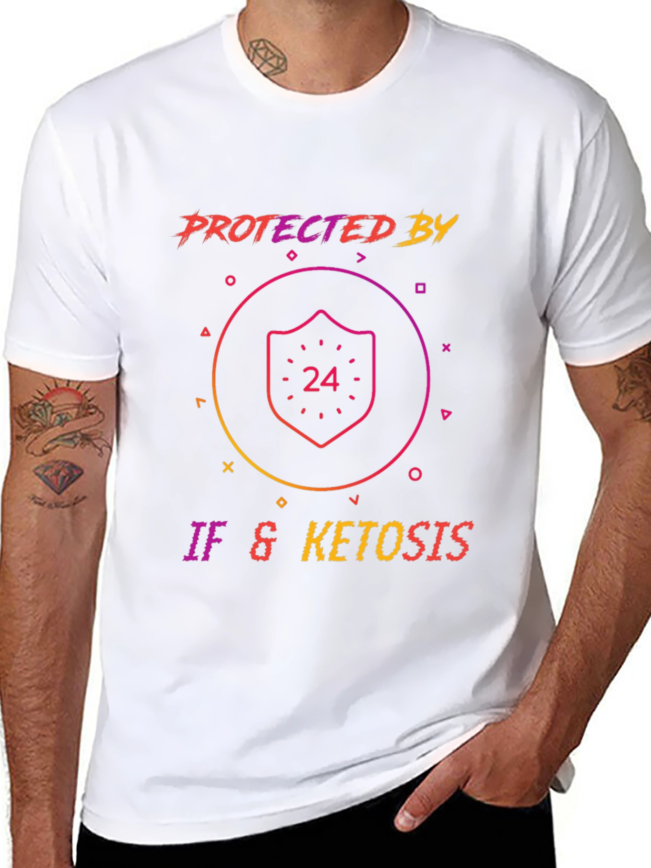 Protected by IF & Ketosis Black Graphic Tee