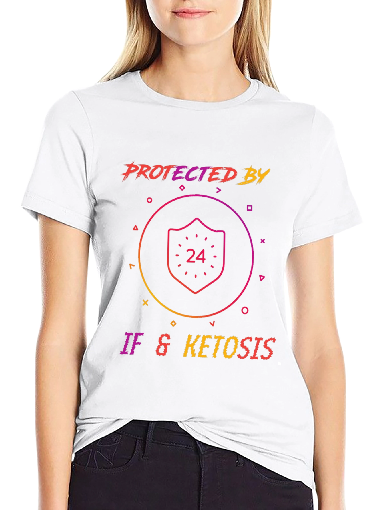 Protected by IF & Ketosis Black Graphic Tee